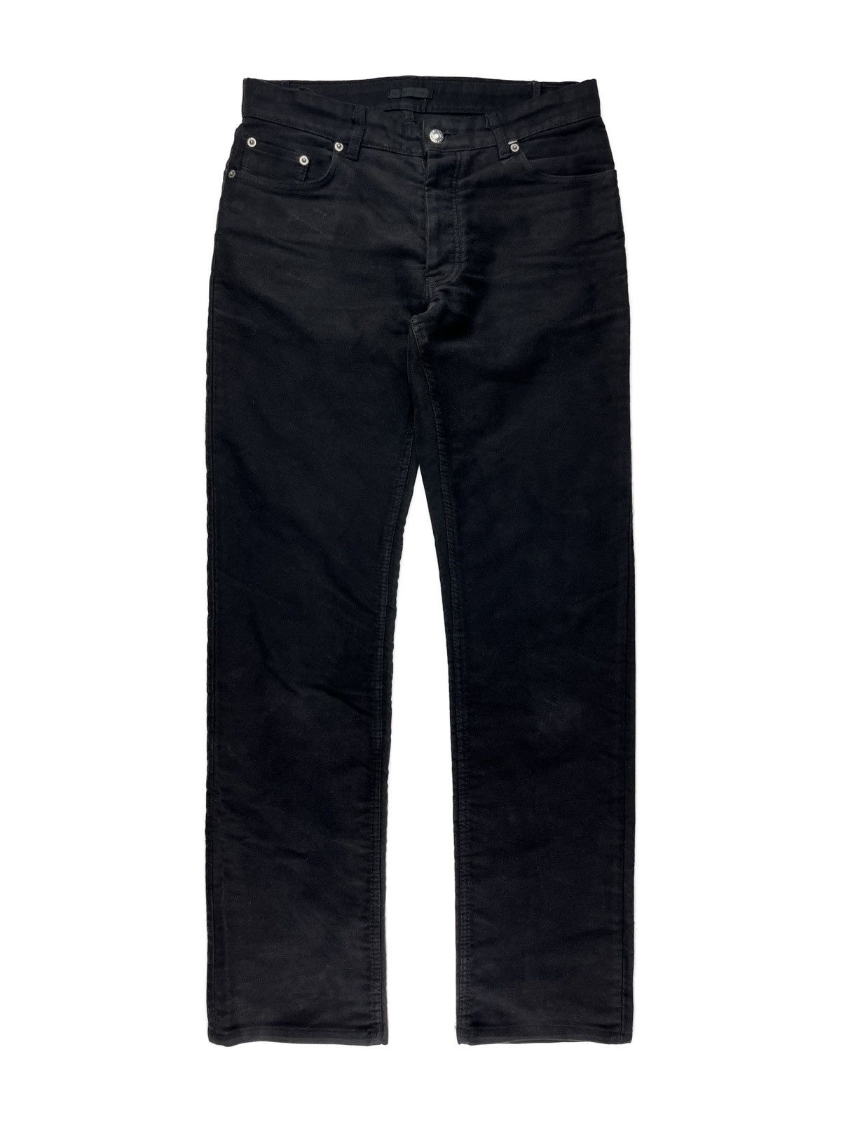 Helmut Lang × Vintage AW00 Helmut Lang Black Moleskin Cotton 5 Pocket Pants Size US 32 / EU 48 - 1 Thumbnail