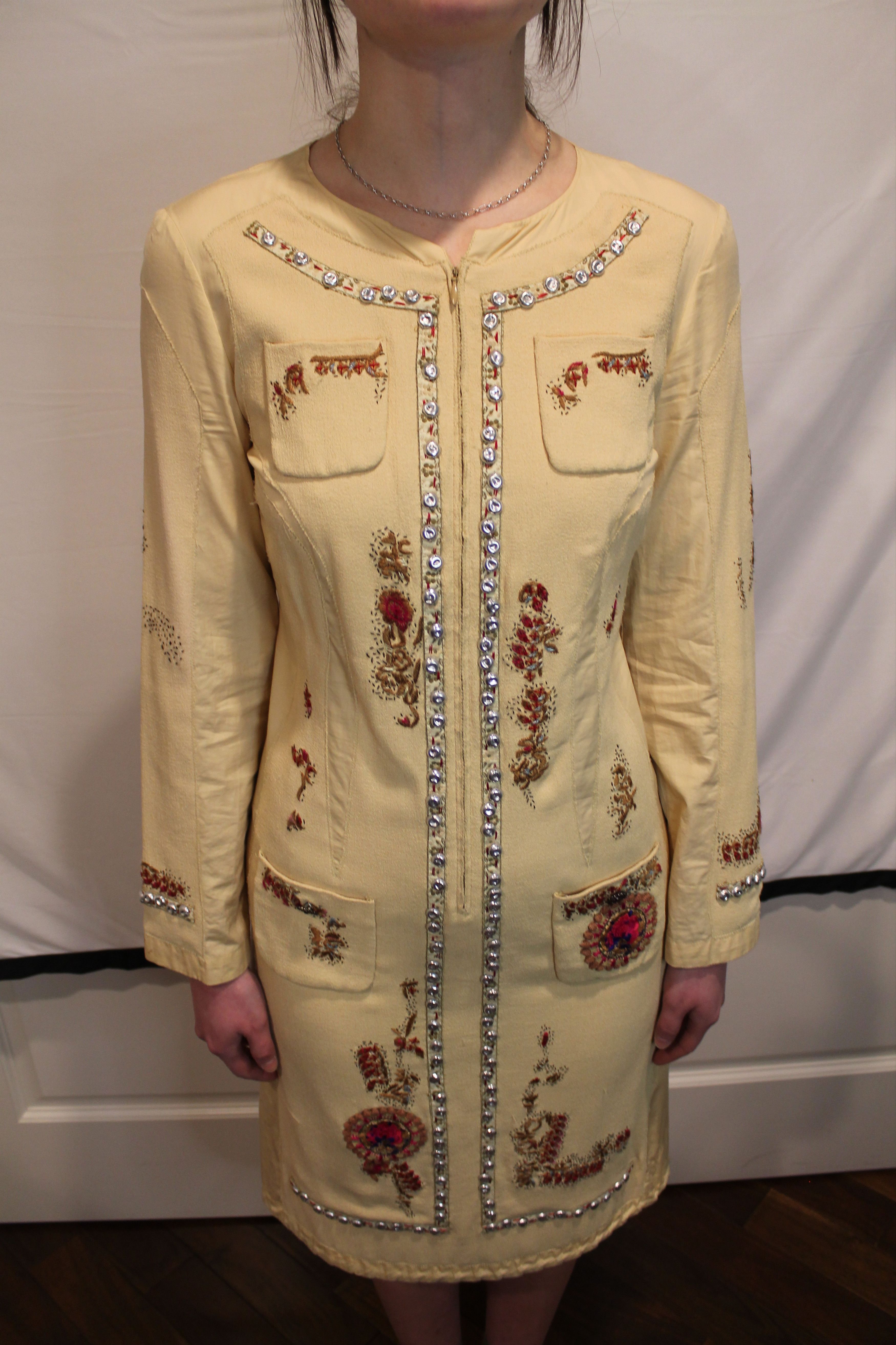 image of Runway Moschino Dress Very in Cream, Women's (Size Small)