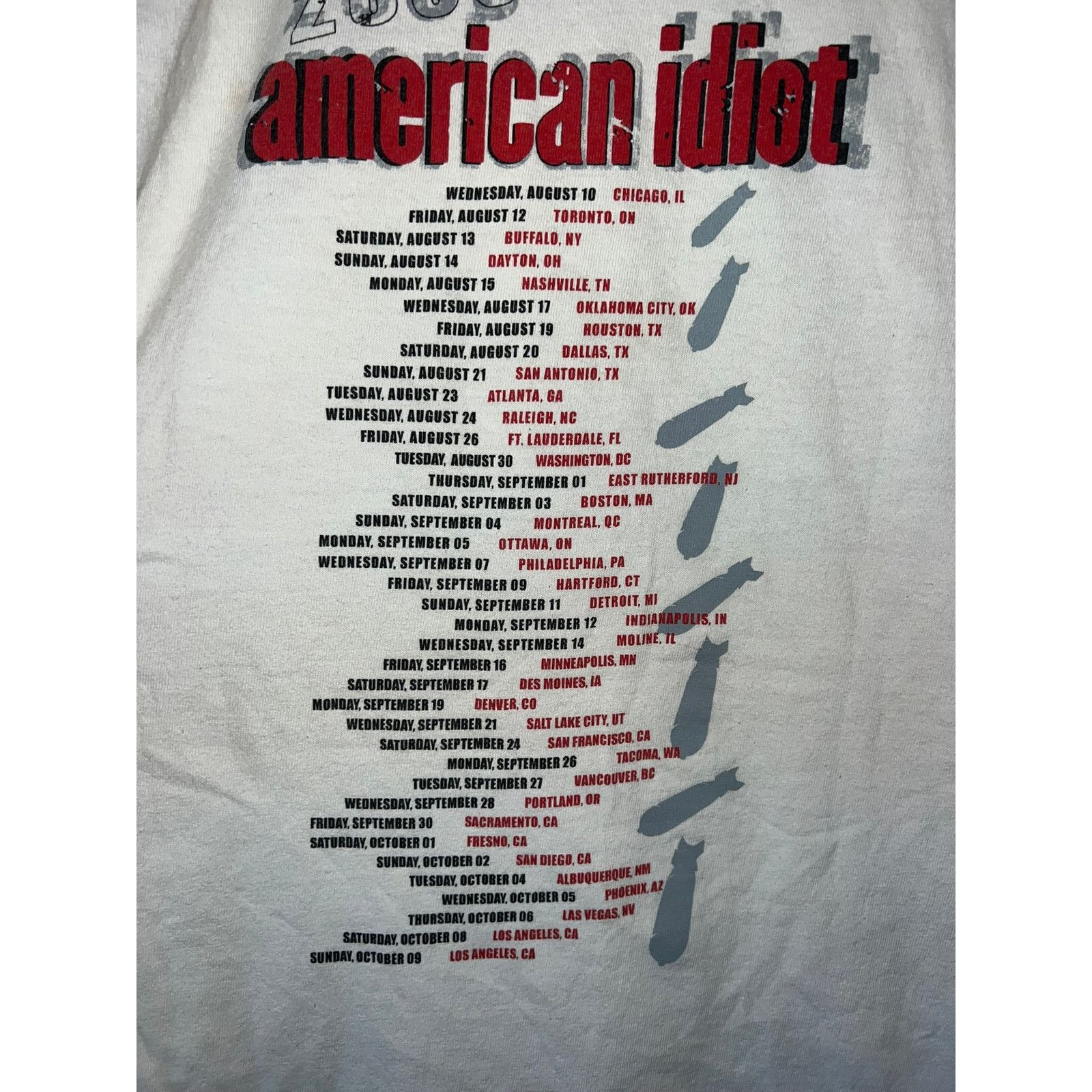 Jerzees 2005 American Idiot Green Day Backstabber Music Shirt Y2K L Size US L / EU 52-54 / 3 - 8 Thumbnail