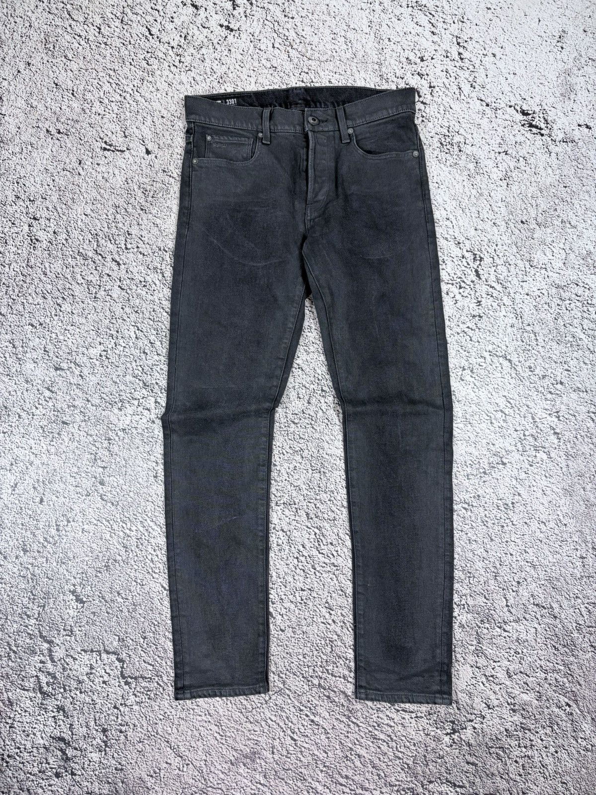 G-Star G-Star Raw 3301 Slim Fit Jeans Washed Black W30 L32 Size US 30 / EU 46 - 2 Thumbnail