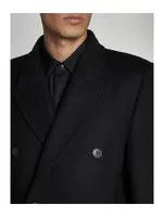 Saint Laurent Paris o1s1wg110126 758054 Coat in Wool in Black Size US L / EU 52-54 / 3 - 5 Thumbnail