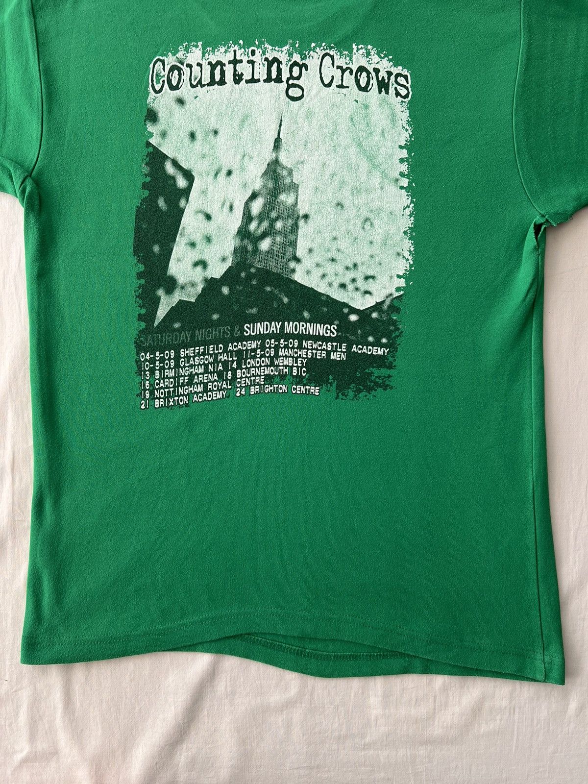 Band Tees Vintage 2009 Counting Crows Rock Band Green T-shirt Size US L / EU 52-54 / 3 - 16 Thumbnail