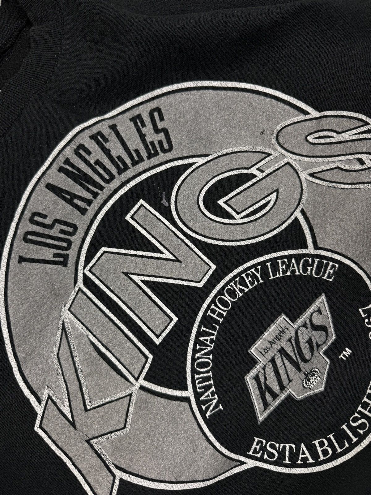 NHL × Vintage Vintage 90s Los Angeles Kings NHL boxy graphic sweatshirt Size US XL / EU 56 / 4 - 6 Thumbnail
