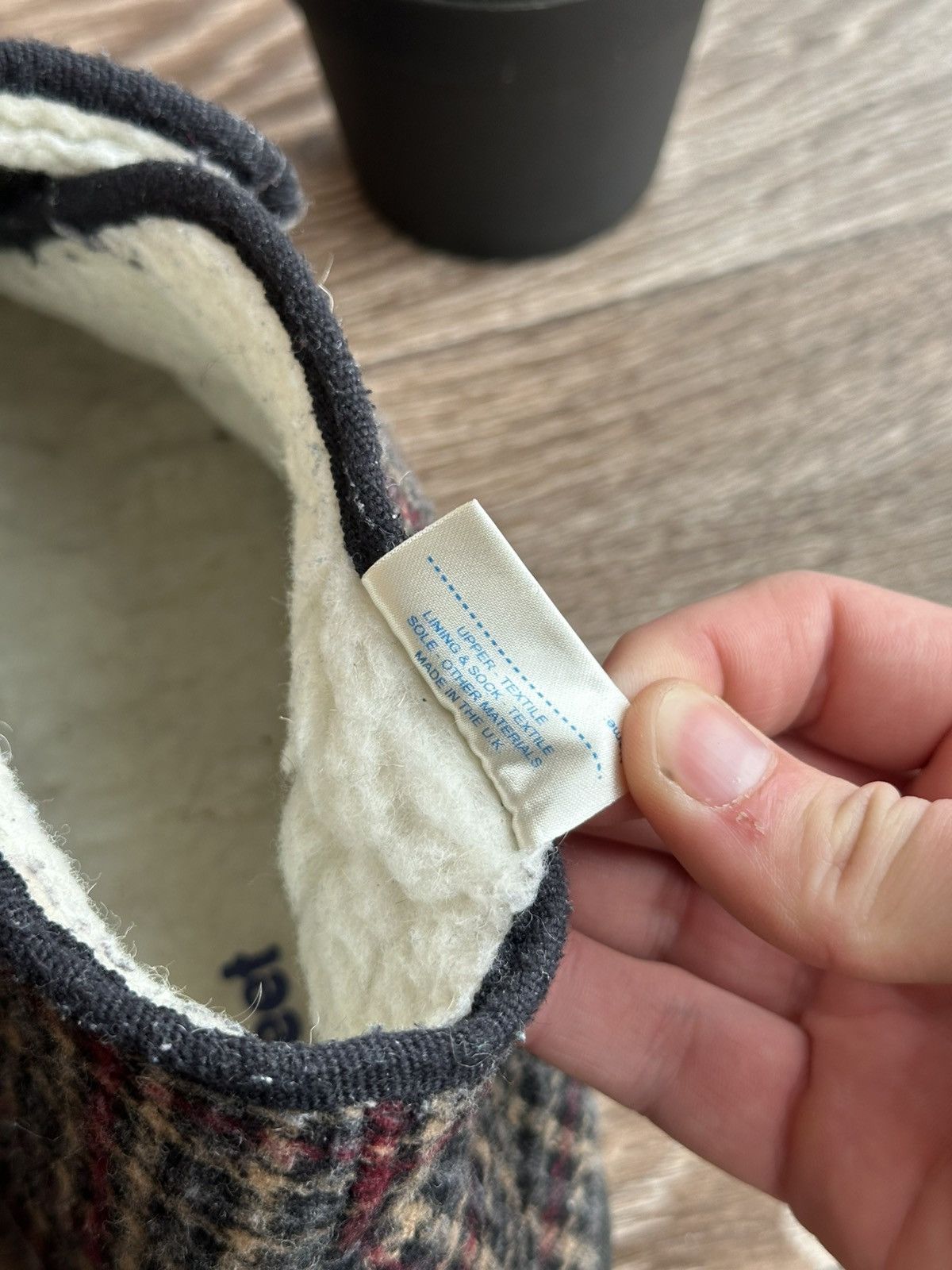 Vintage 🔥 Cosyfeet Mens Slipper Robbie Warm Lined Retro Check Size US 10 / EU 43 - 8 Thumbnail