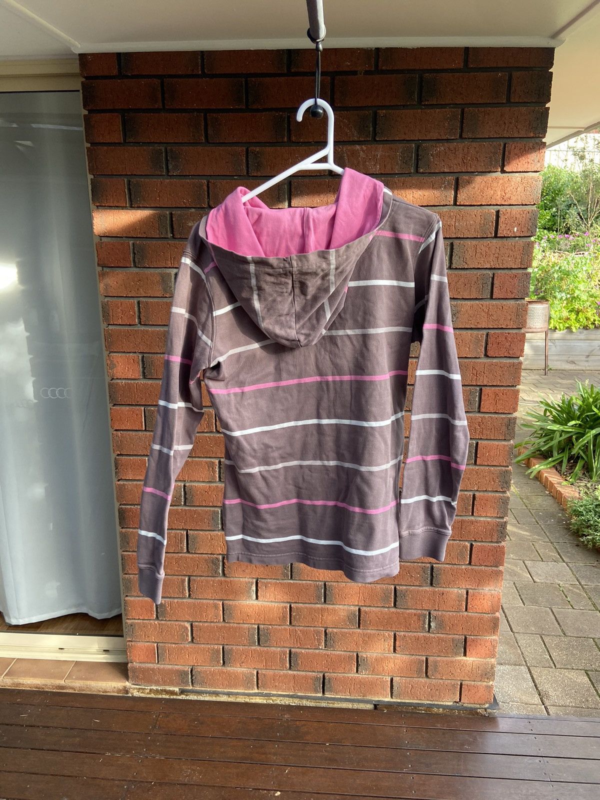 Wrangler vintage 2000s wrangler pink striped hooded top/hoodie Size M / US 6-8 / IT 42-44 - 4 Thumbnail