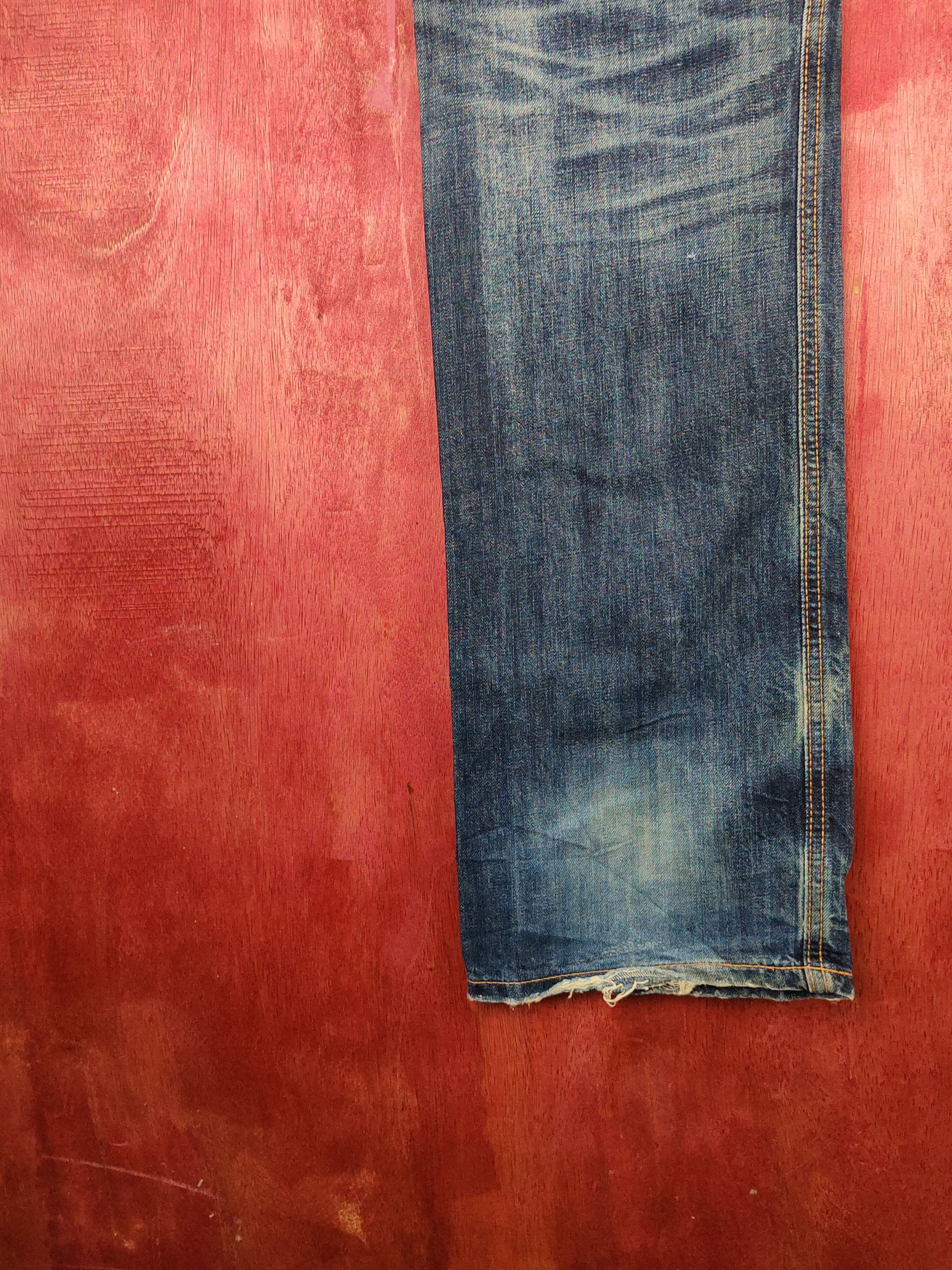 Edwin Edwin Dark Blue Faded Distressed Ripped Jeans #S1691 Size US 32 / EU 48 - 11 Thumbnail