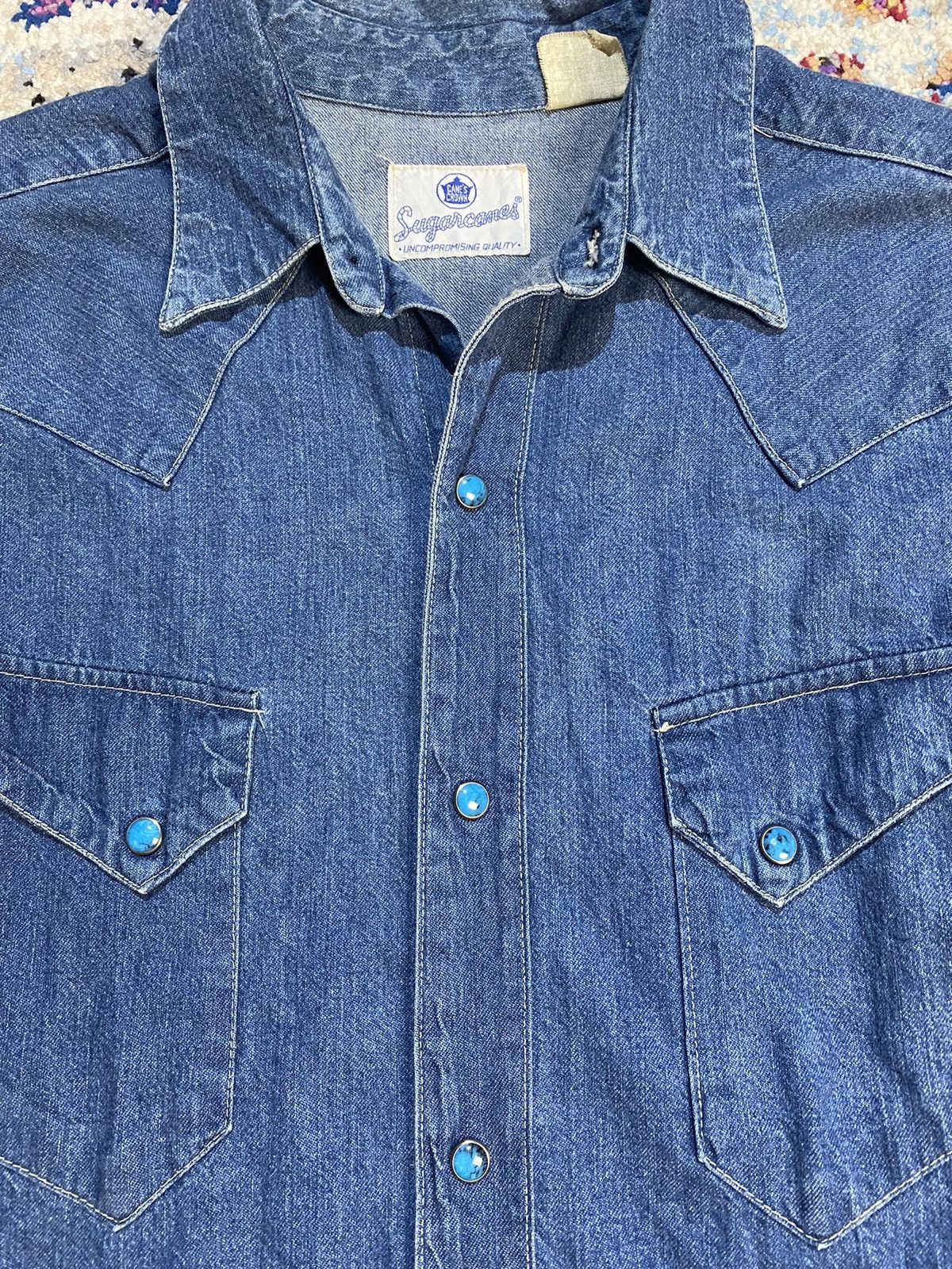 Sugar Cane × Toyo Enterprises × Vintage SUGARCANES CANES CROWN VINTAGE STUDS BUTTON WESTERN SHIRTS Size US L / EU 52-54 / 3 - 5 Thumbnail