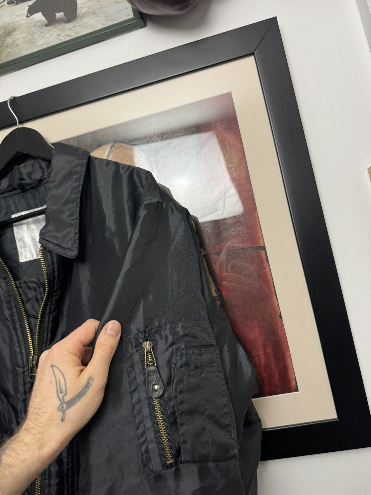 Vintage Ma2 Flyer Black Vintage Nylon Bomber Jacket BoxyFit Oversize Size US XL / EU 56 / 4 - 3 Thumbnail