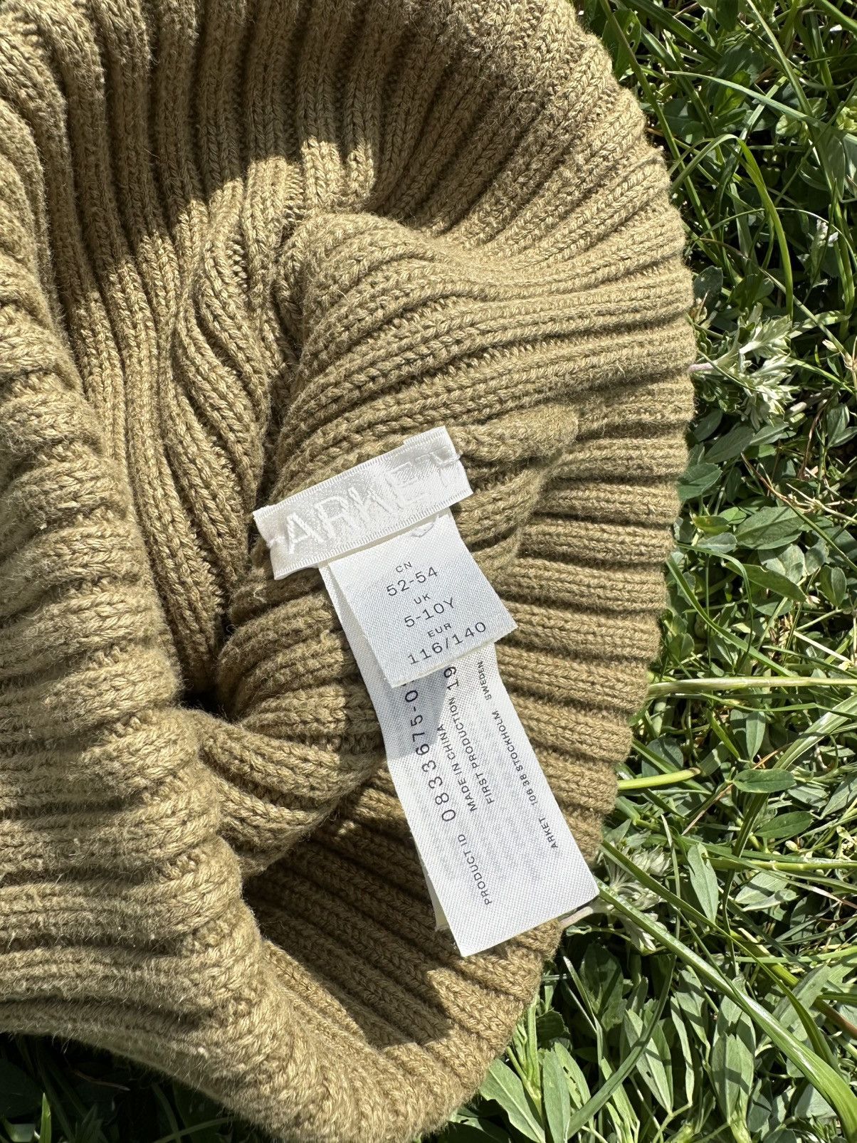 Arket Khaki beanie hat ARKET Size ONE SIZE - 3 Thumbnail