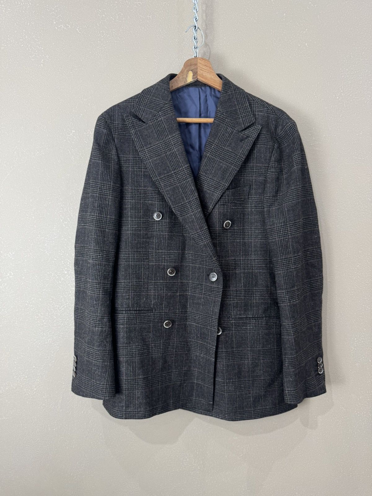 Suitsupply SUITSUPPLY Double Breasted Blazer 48 cashmere silk wool Size 48S - 1 Thumbnail