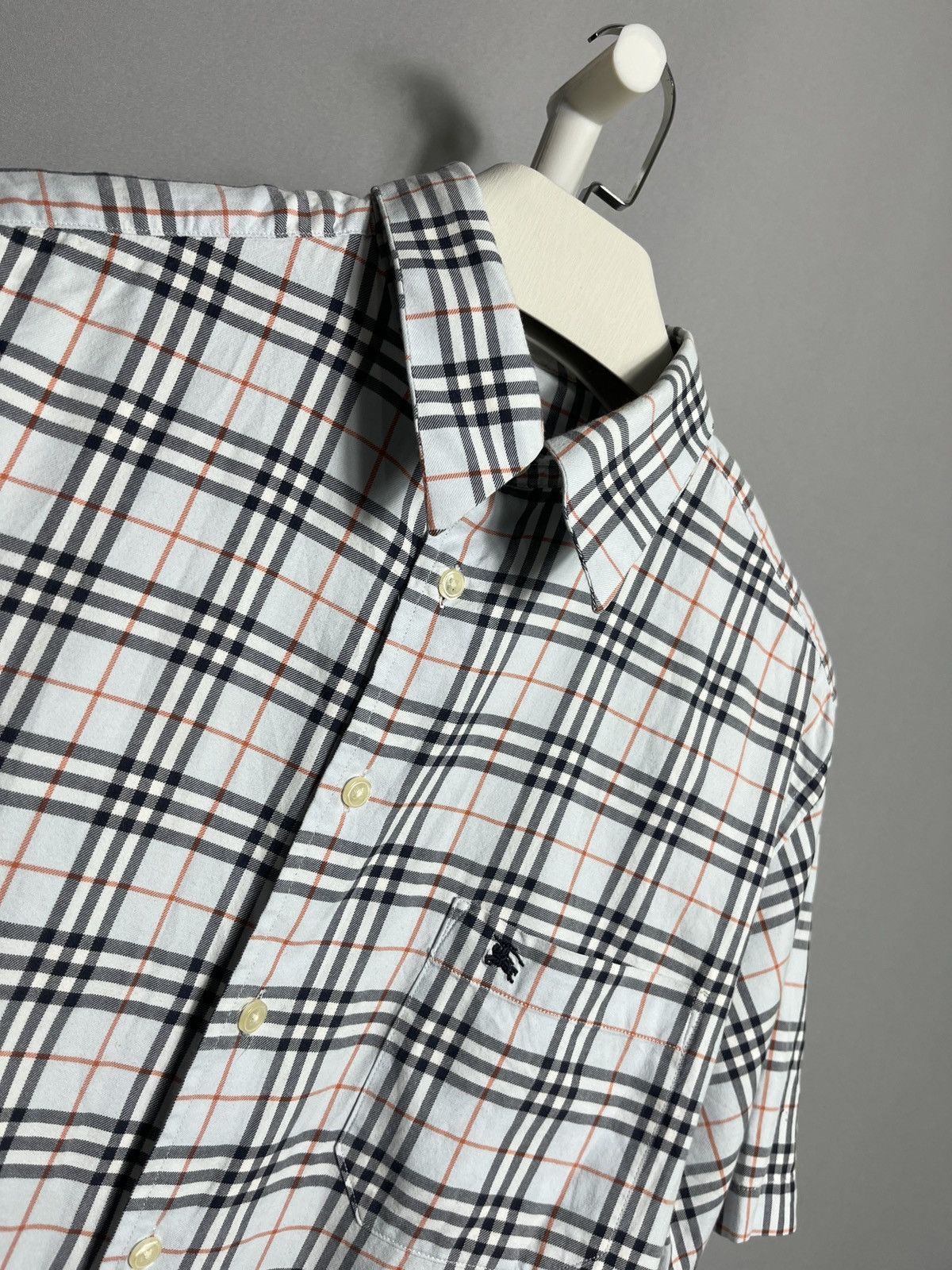 Burberry Burberry Nova Check Short Sleeve Shirt Blue Men's cotton Size US XL / EU 56 / 4 - 2 Thumbnail