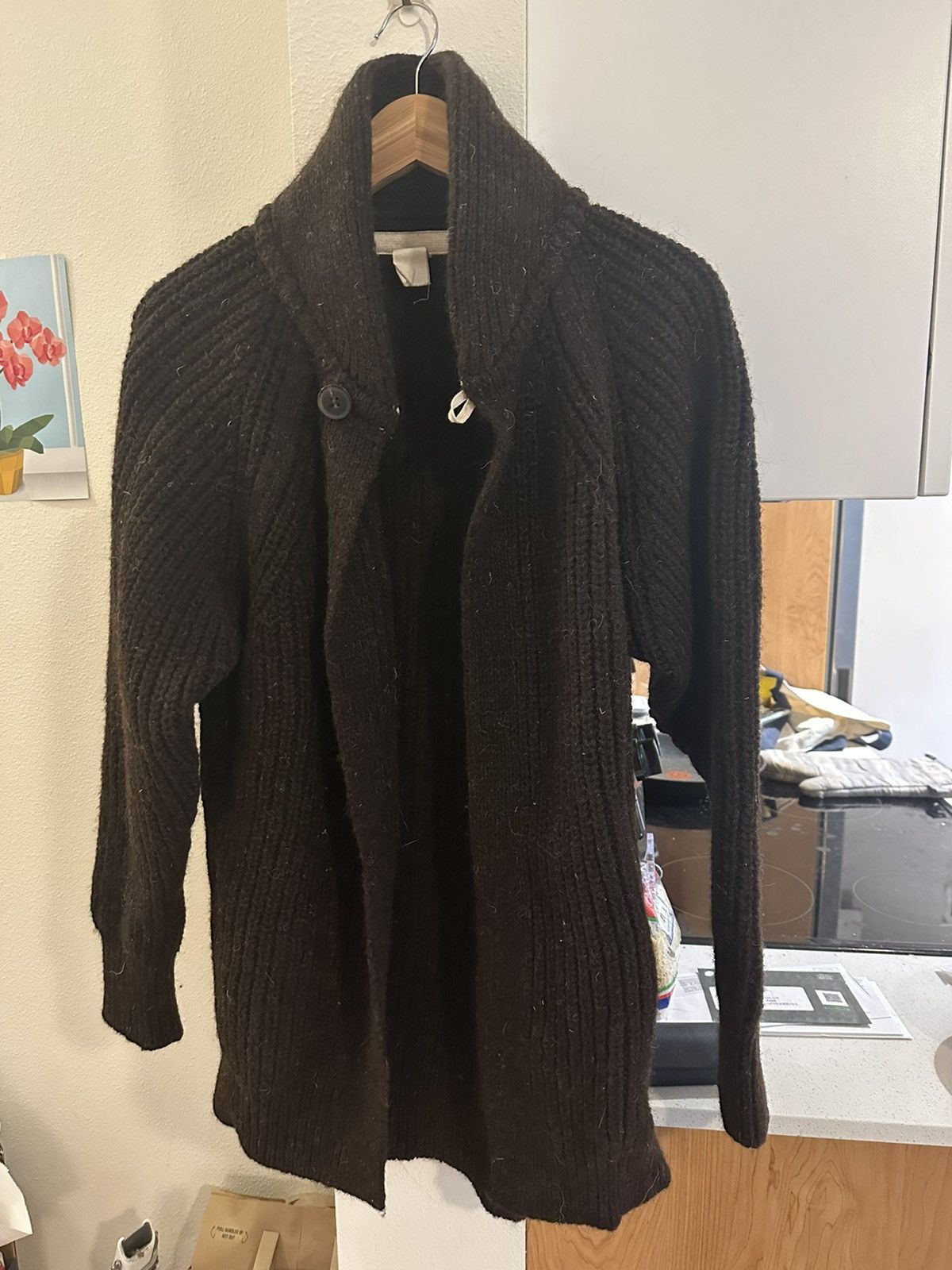 Jan Jan Van Essche O Project Heavy Wool Cardigan Size US S / EU 44-46 / 1 - 3 Thumbnail