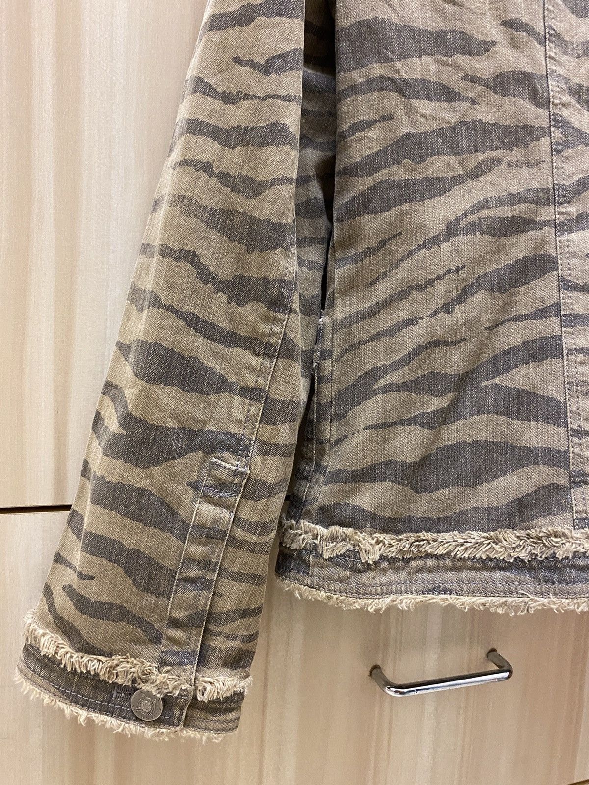 Krizia Evex by Krizia Zebra Animal Print Denim Jacket Size S / US 4 / IT 40 - 6 Thumbnail
