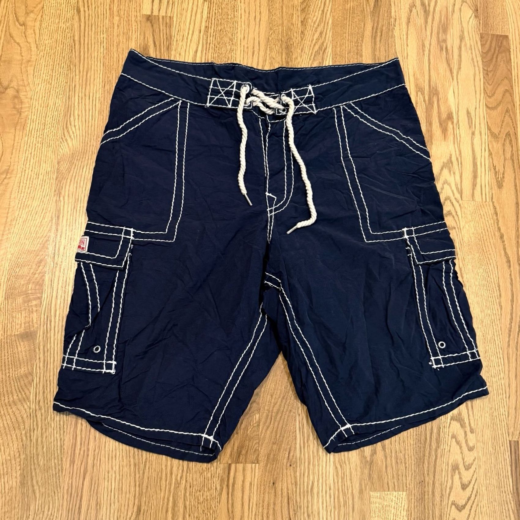 True Religion True Religion Swimwear Trunks Board Shorts Size 40 Navy Blue Cotton Nylon Men Size US 40 / EU 56 - 3 Thumbnail