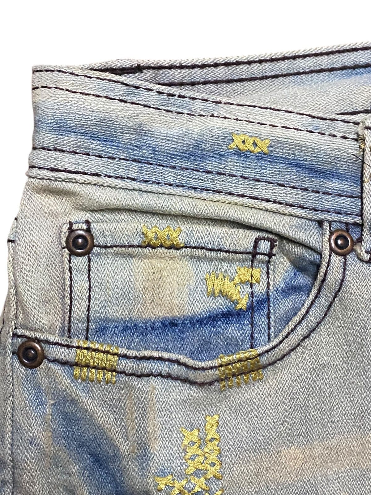 Japan Blue Vintage Max Blue Nice Wash Custom Embroidery Flare Jeans Size US 28 / EU 44 - 15 Thumbnail