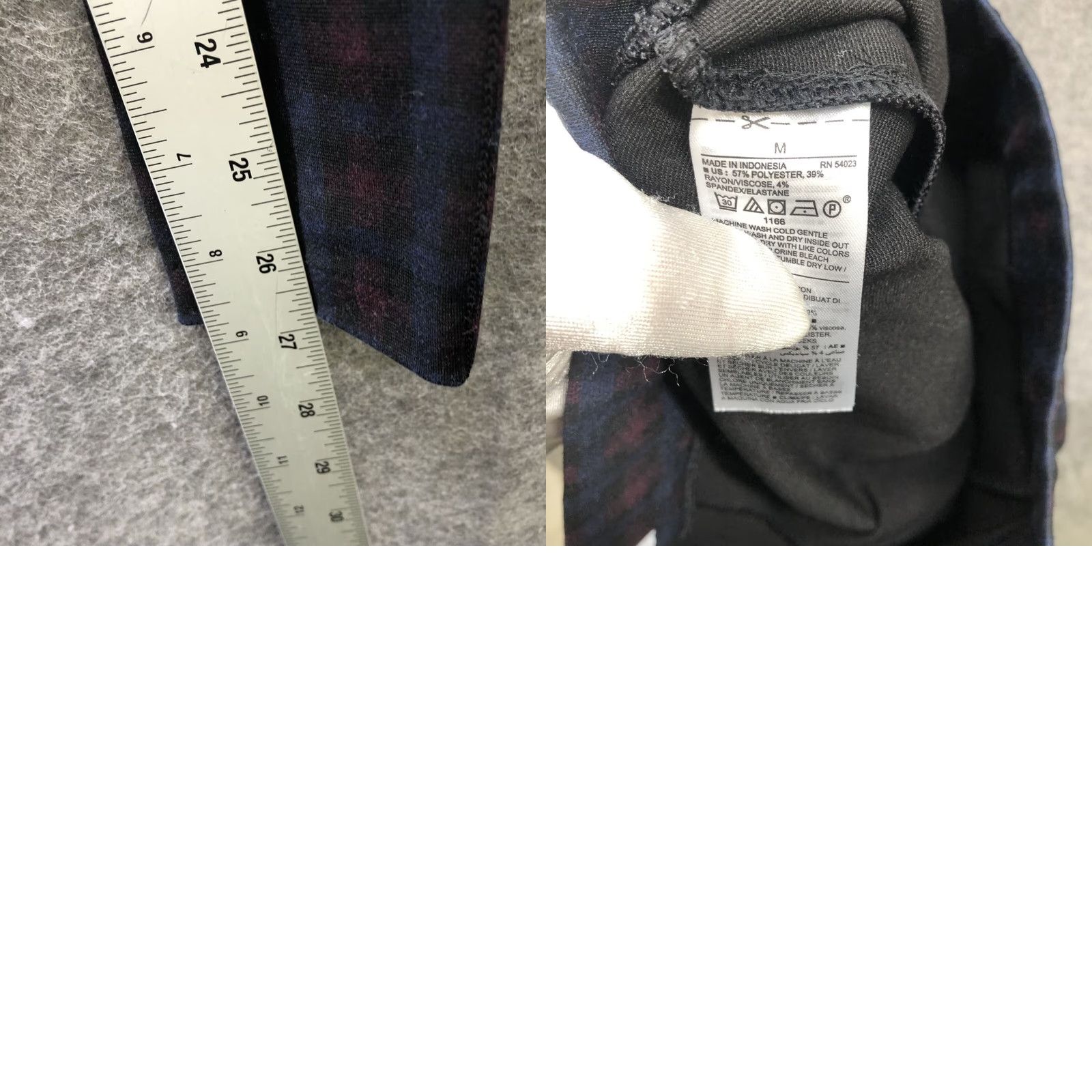 Old Navy Old Navy Stevie Ponte Pants Leggings Womens M High Rise Blue Plaid Academia Size 32" / US 10 / IT 46 - 8 Thumbnail