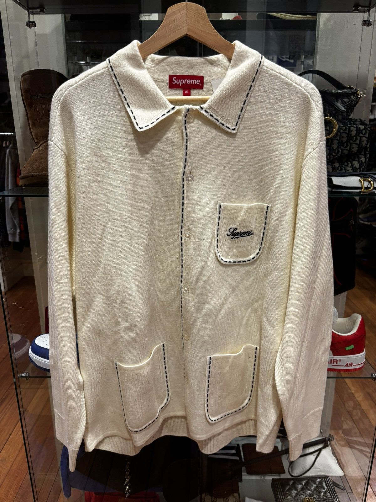 Supreme Supreme Knit Button Up Size US XL / EU 56 / 4 - 1 Thumbnail