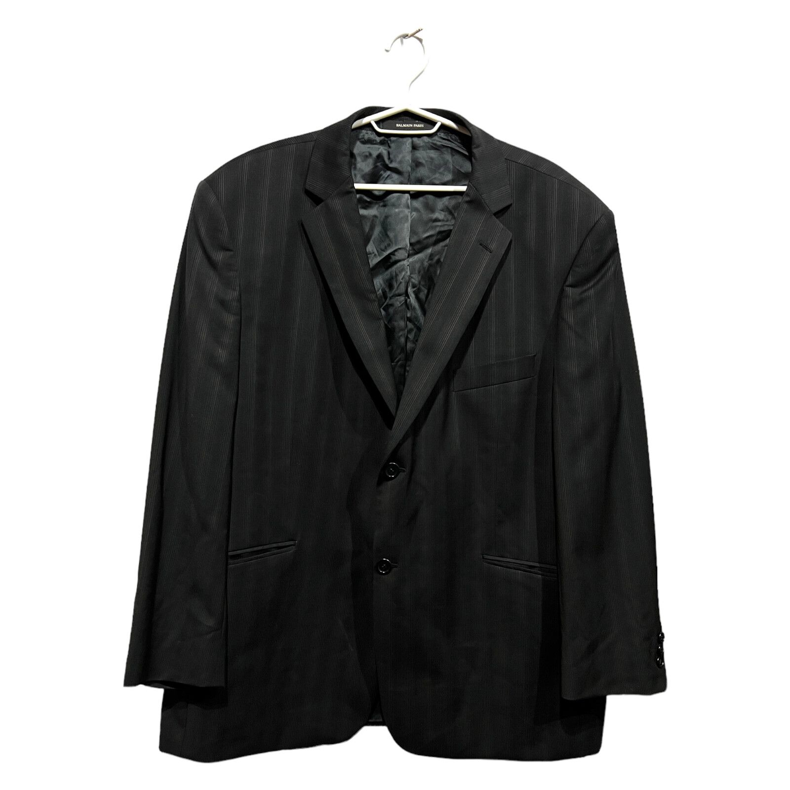Pre-owned Balmain Paris Vintage Blazer Jacket Size L In Black