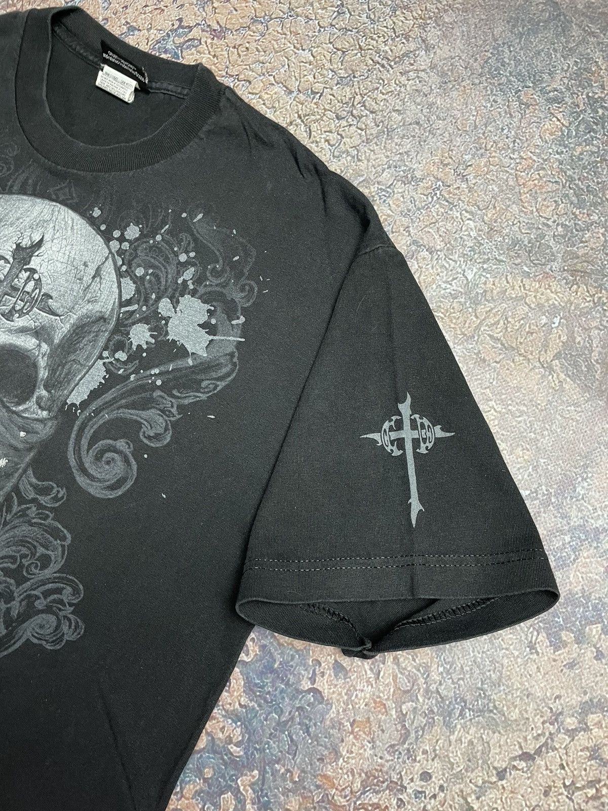 Affliction × Vintage Miami Ink Skull Cyber Y2K Style T-shirt Size US L / EU 52-54 / 3 - 3 Thumbnail