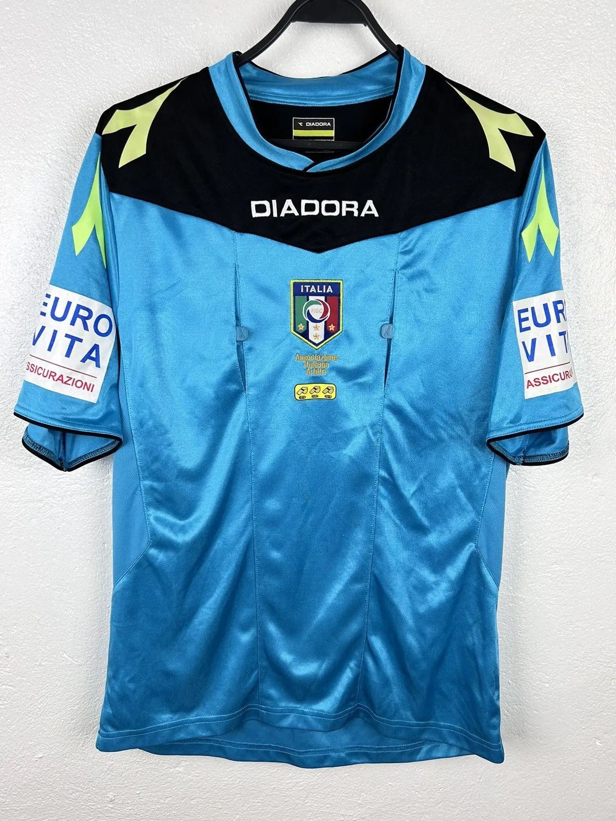 Diadora Vintage Diadora Italy 2014 Referee Sportswear Jersey Blue Size US S / EU 44-46 / 1 - 1 Thumbnail