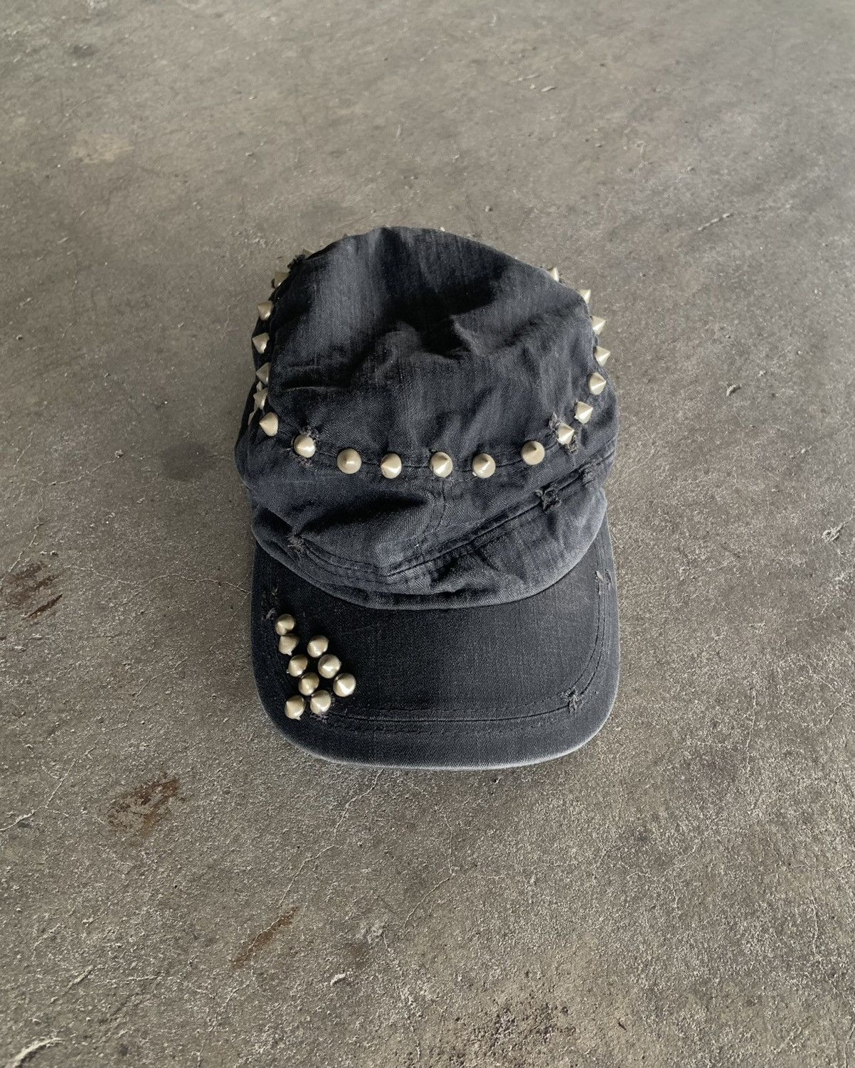 If Six Was Nine × Japanese Brand × Le Grande Bleu (L.G.B.) Vintage Cadet Hats Punk Distressed Faded Black Size ONE SIZE - 3 Thumbnail