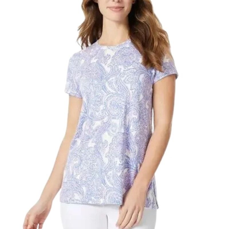 Jones New York Jones New York Paisley Blouse Blue Purple Women's 1X NWT Size XL / US 12-14 / IT 48-50 - 1 Thumbnail