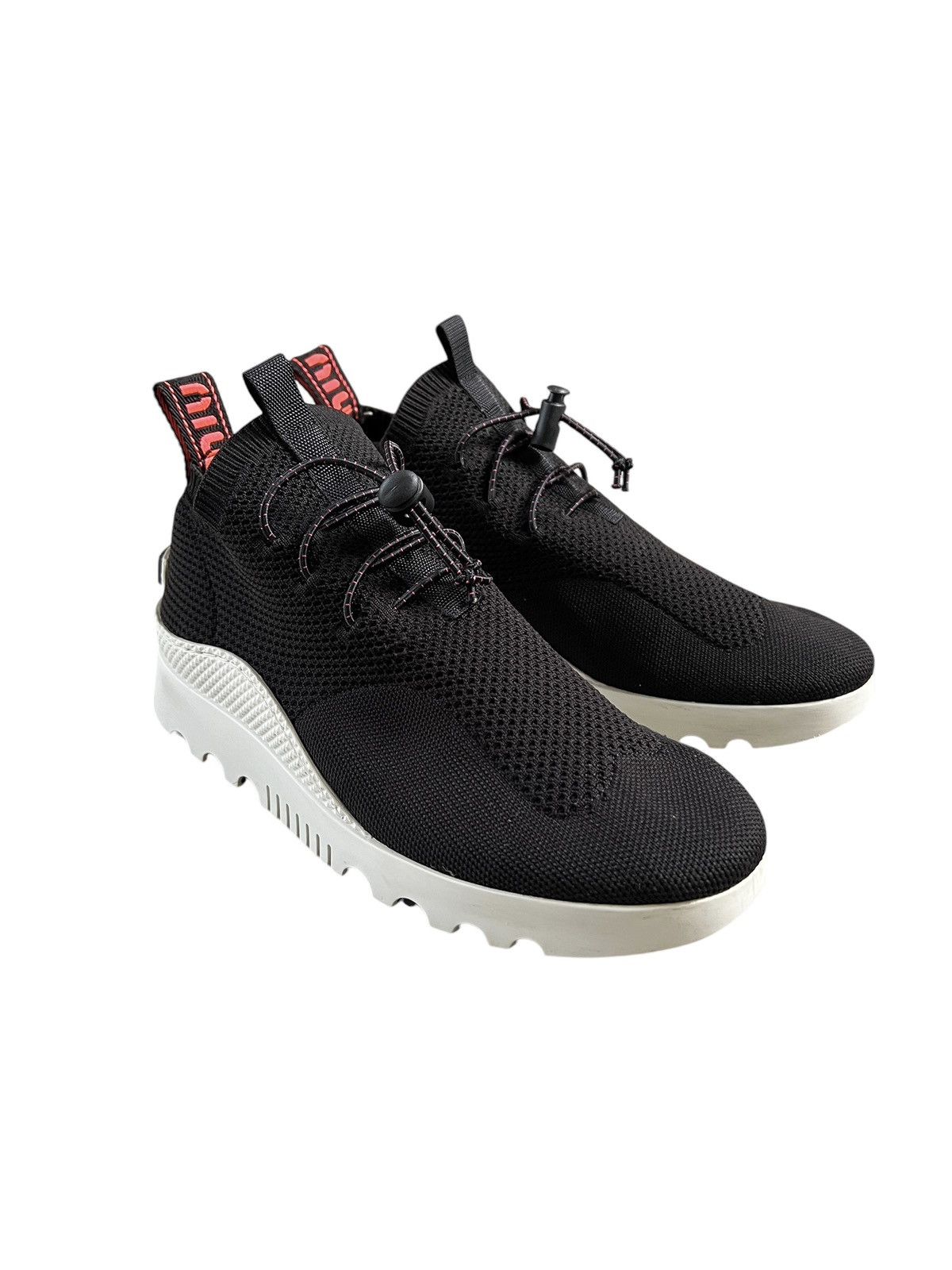 Miu Miu × Prada Miu Miu Black Technical Knit Sneakers Size US 7 / IT 37 - 22 Thumbnail