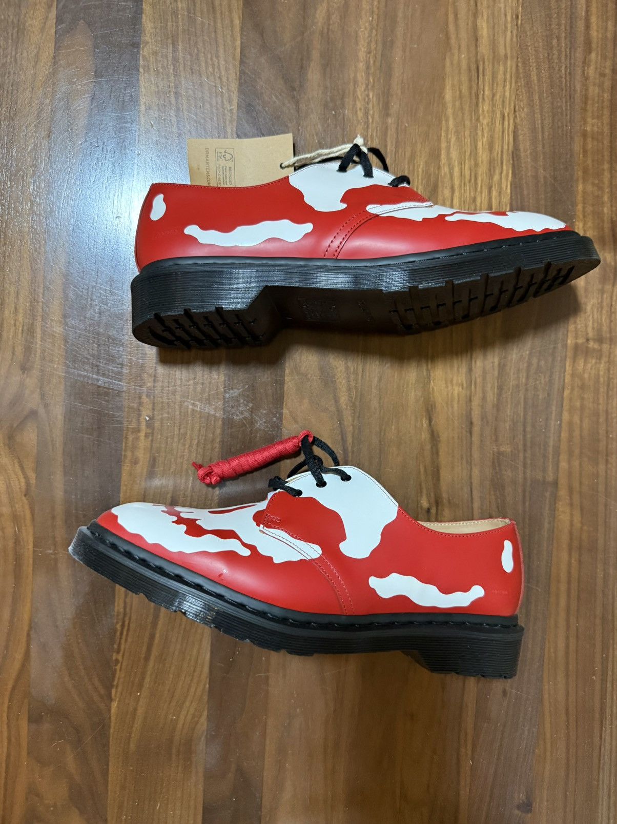 SUPREME®/DR. MARTENS 1461 3-EYE SHOE Red White Skull FW25 11