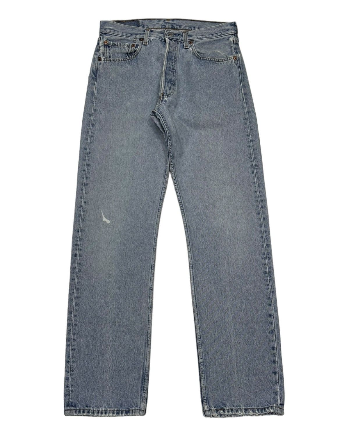 Levi's 🔥Vintage Levis 501 Blue Wash Distressed Denim Jeans Size US 30 / EU 46 - 5 Thumbnail