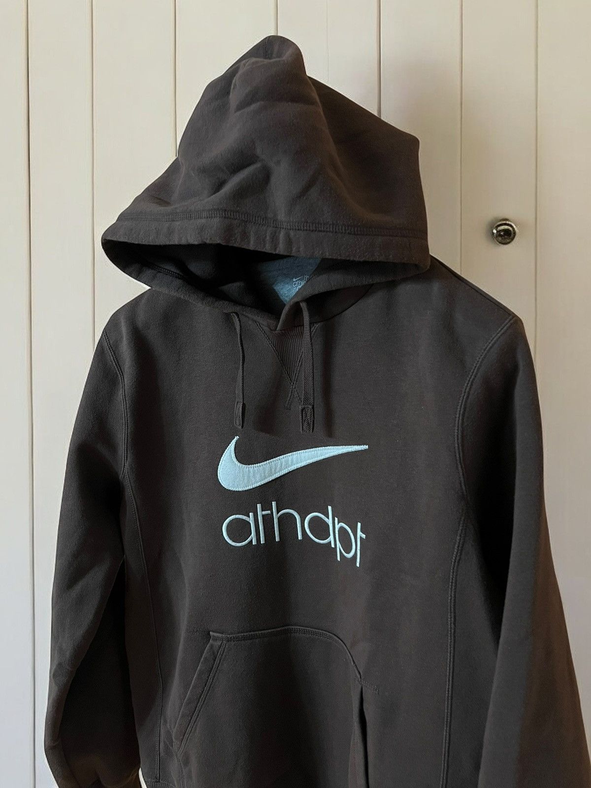 Nike × Vintage NIKE BROWN VINTAGE HOODIE ATHLETIC DEPT. ATHDPT HOODED Size US M / EU 48-50 / 2 - 2 Thumbnail