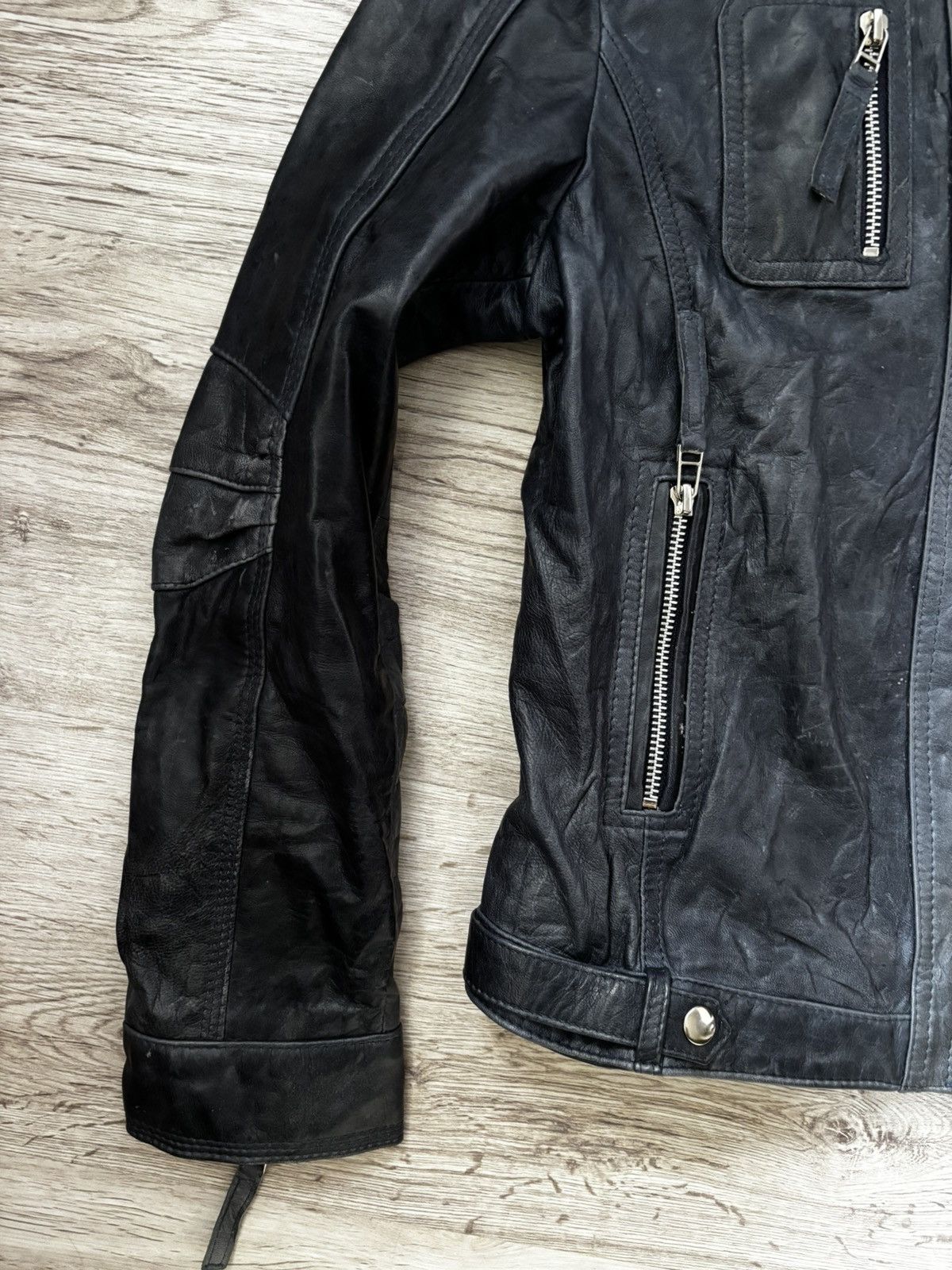 Other Renzo Costa Dark Blue Leather Jacket M – Peru Made Size M / US 6-8 / IT 42-44 - 3 Thumbnail