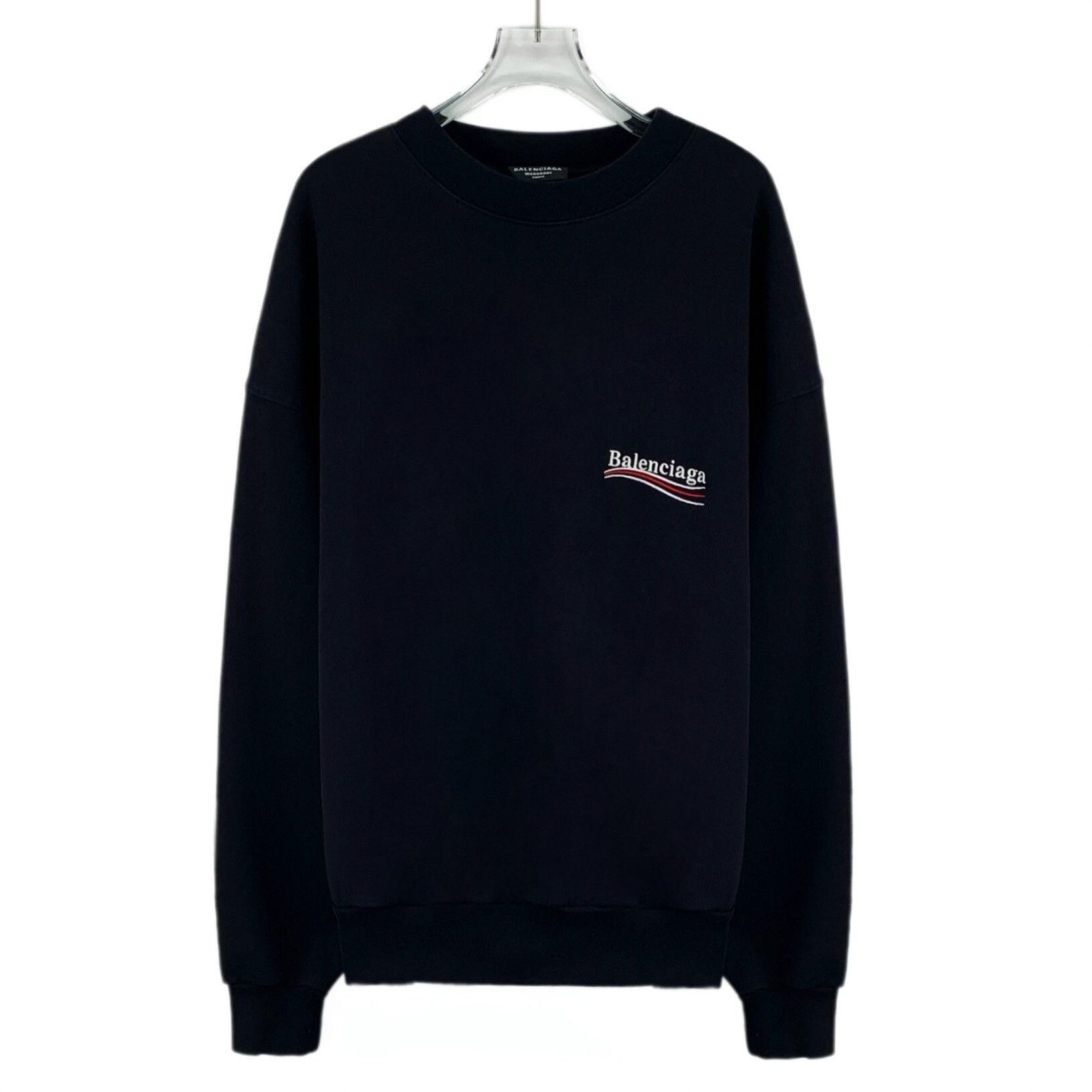 Balenciaga Balenciaga Black Logo Embroidery Cotton Sweatshirt Size US M / EU 48-50 / 2 - 1 Preview