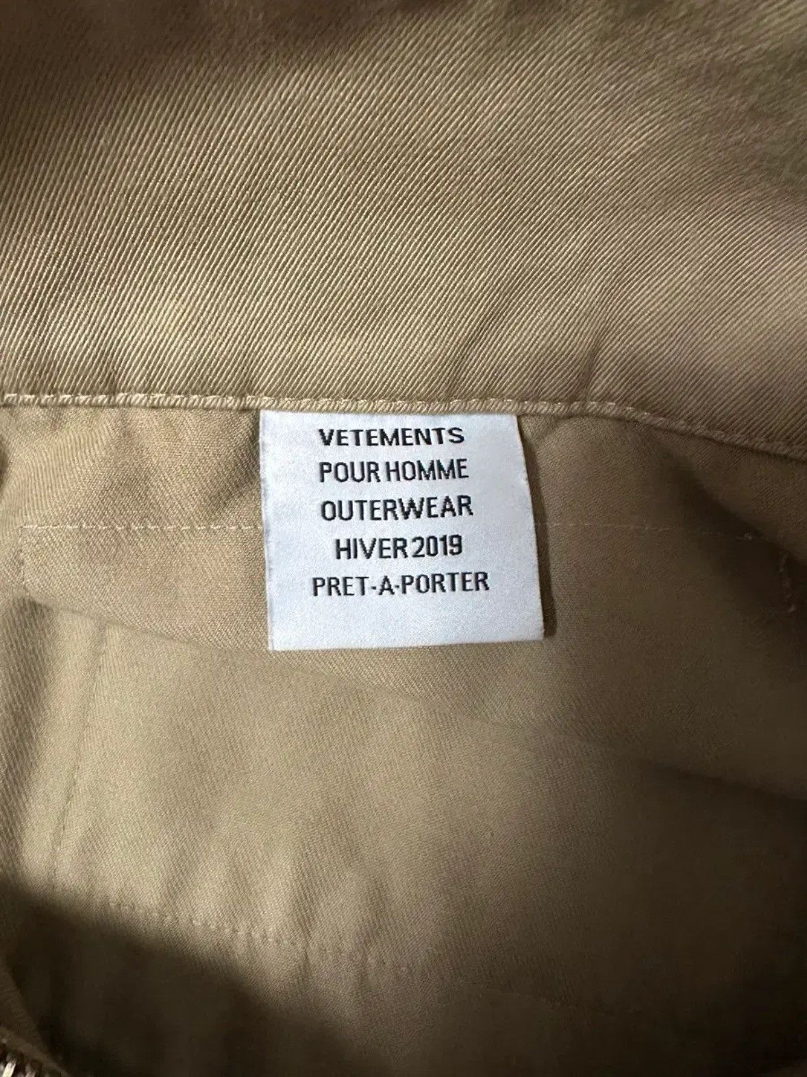 Vetements Vetements Inside Out Cotton Jacket Beige Size US S / EU 44-46 / 1 - 3 Thumbnail