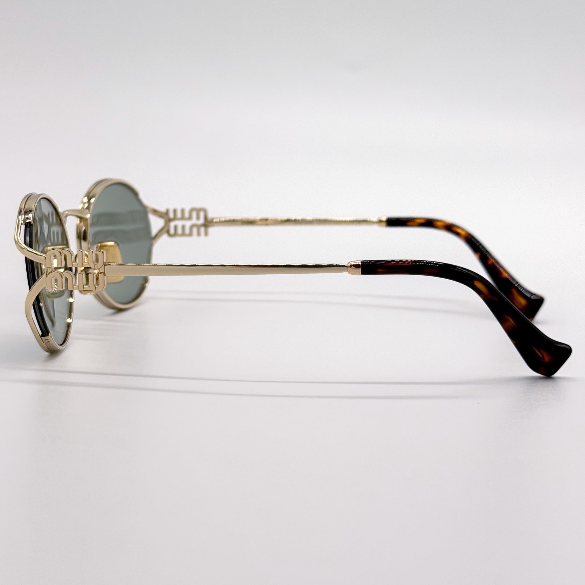 Miu Miu NEW MIU MIU SUNGLASSES MU52YS 5AK04M GREEN MU 52YS, SMU 52Y Size ONE SIZE - 7 Thumbnail