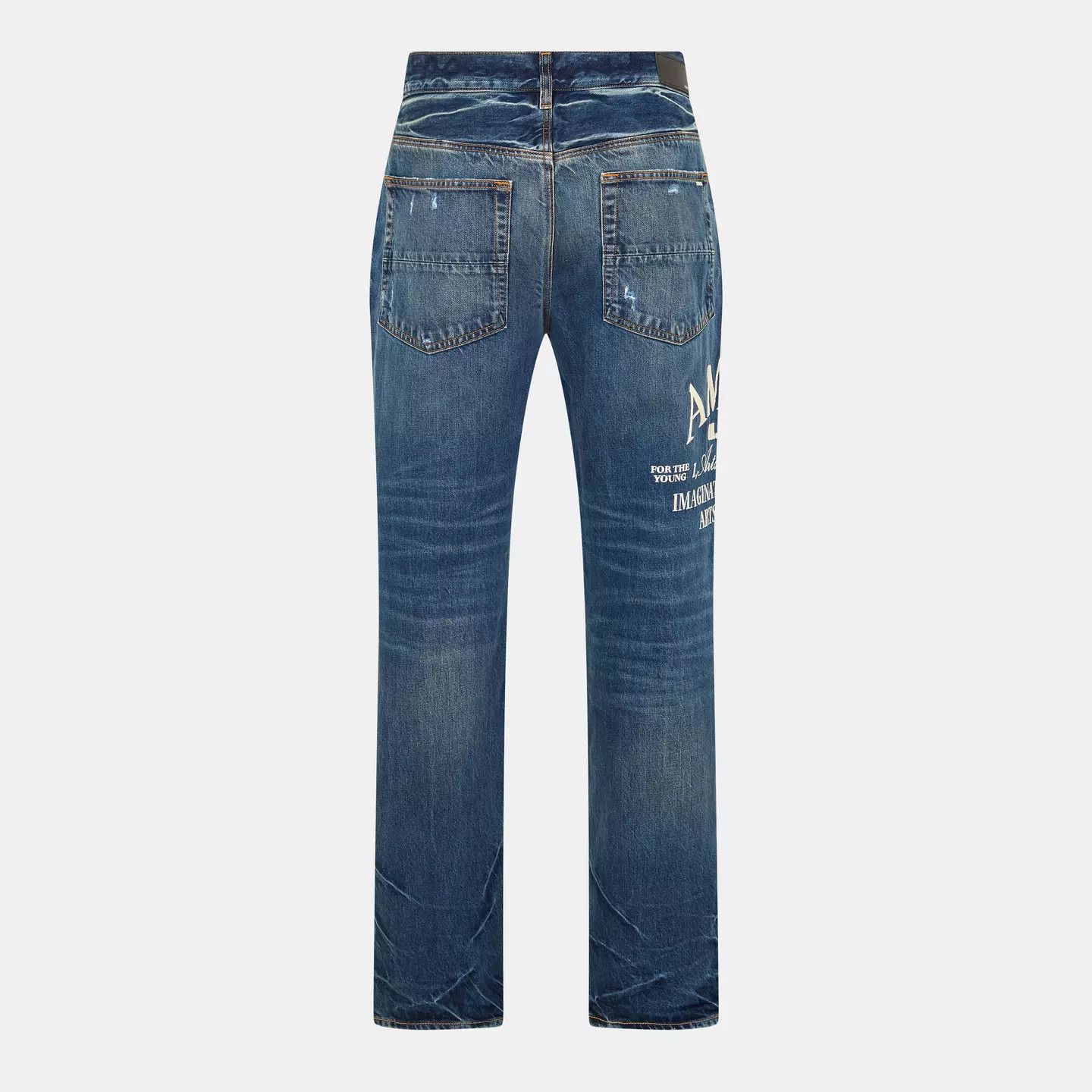 Amiri o1g2r1mq0426 Arts Straight Leg Jeans in Indigo Blue Size US 32 / EU 48 - 2 Thumbnail