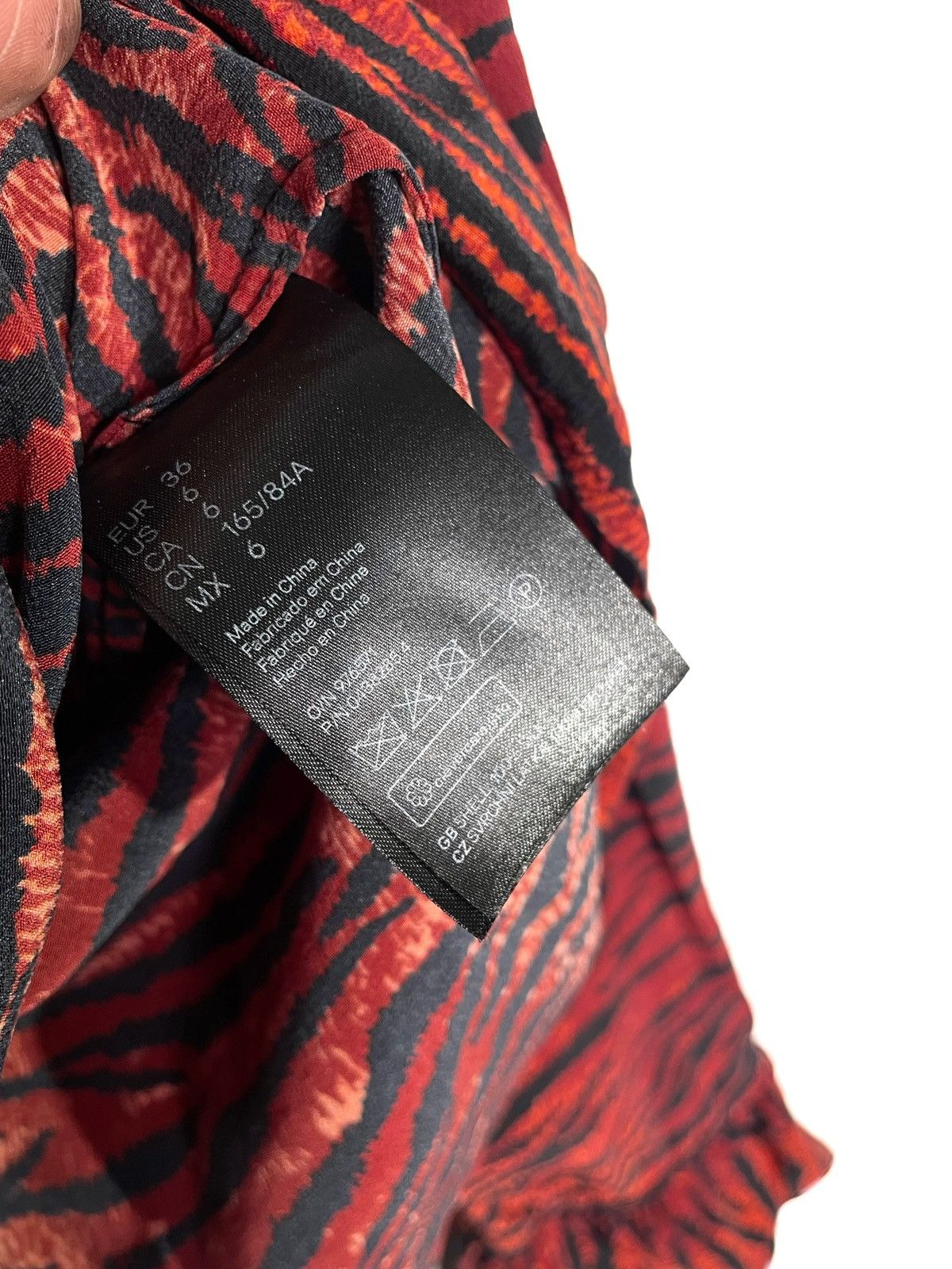 H&M × Kenzo Kenzo x HM Women Red Tiger Silk Blouse Size 36/S Size S / US 4 / IT 40 - 6 Thumbnail