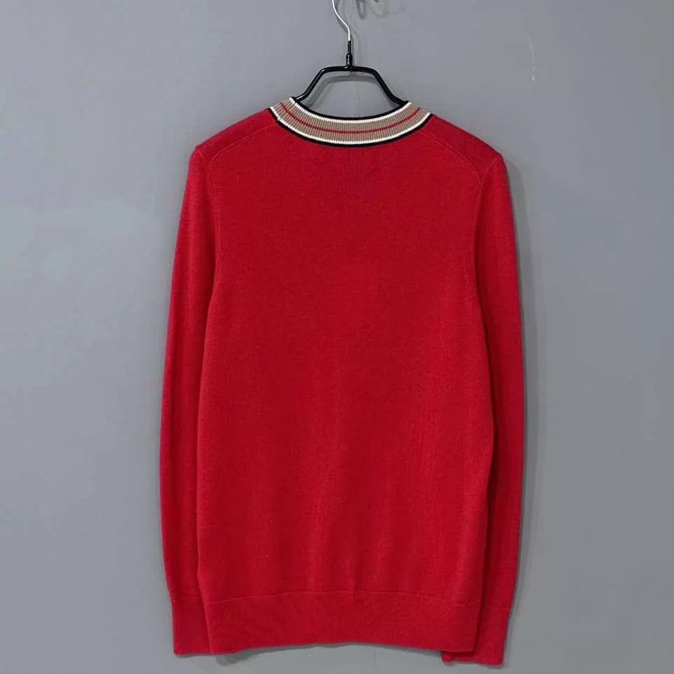 Burberry Burberry Red Embroidered Logo Cashmere Sweater XS Size US XS / EU 42 / 0 - 3 Thumbnail