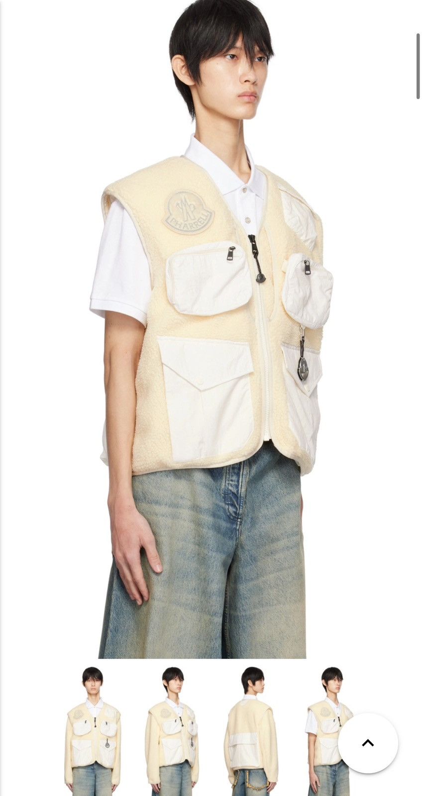 Moncler Moncler/Pharrell Williams Off-White Convertible Down Jacket Size US M / EU 48-50 / 2 - 17 Thumbnail