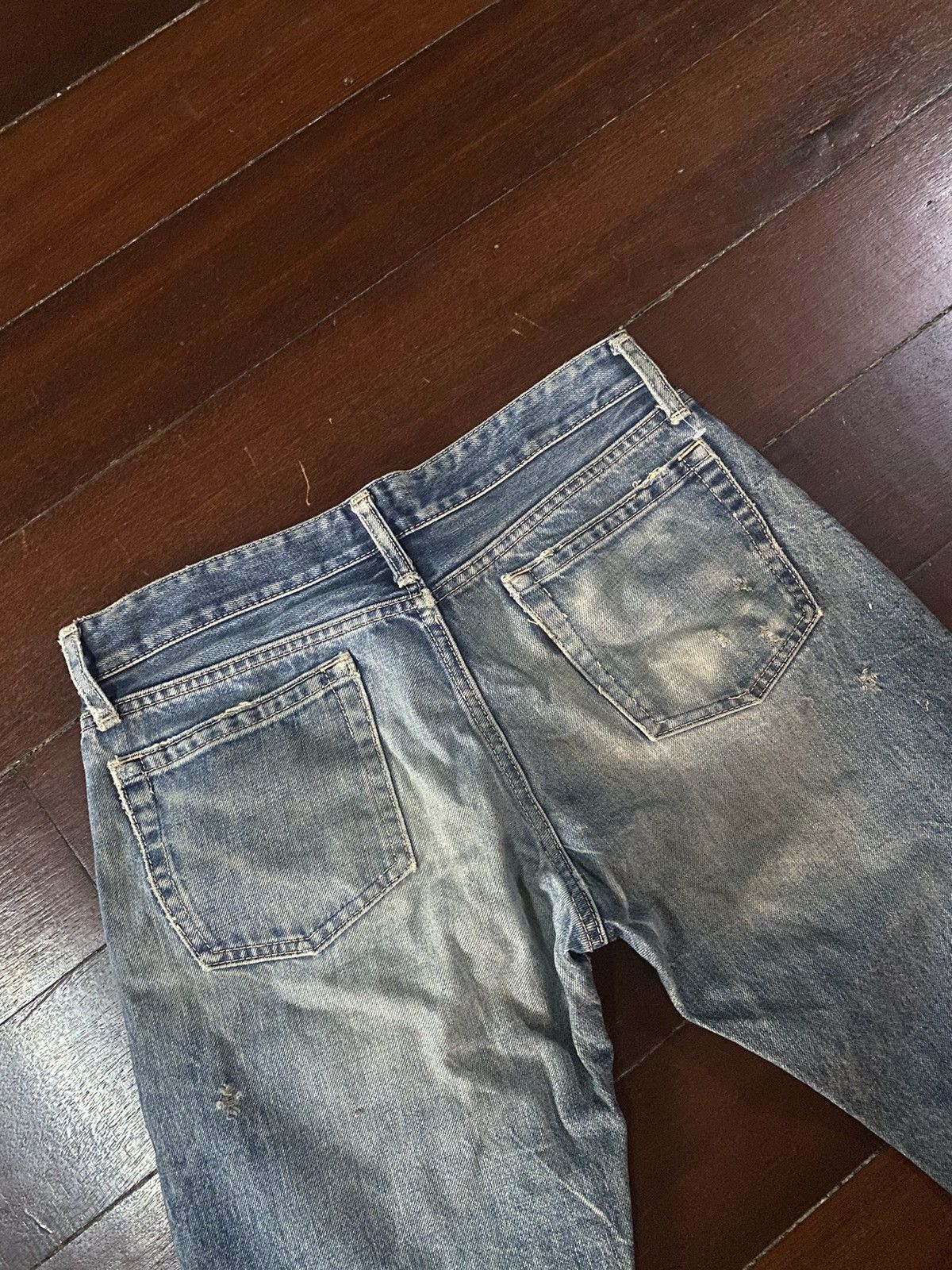Blue Blue Japan FIRE 🔥 BLUE BLUE JAPAN SASHIKO BORO STITCH DISTRESSED Size US 32 / EU 48 - 13 Thumbnail