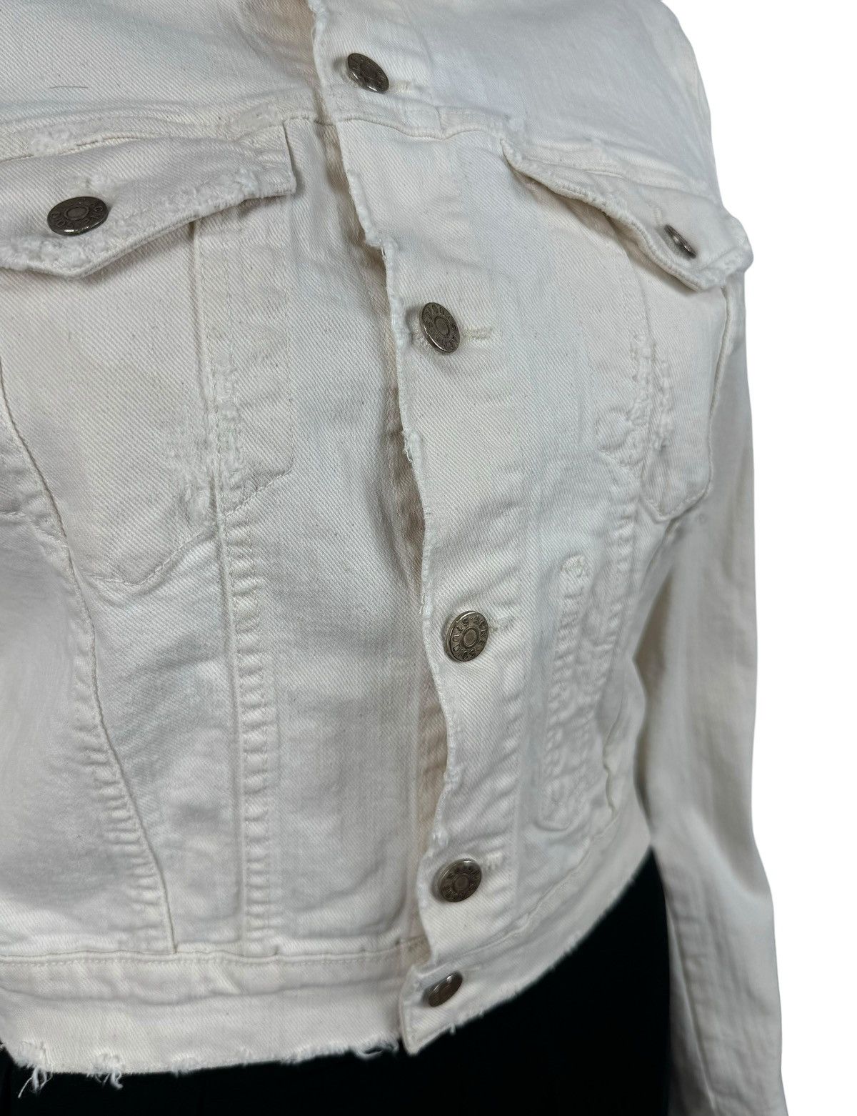 Acne Studios Acne Studios Distressed Denim Jacket Tag Used Ecru size 38 Size XS / US 0-2 / IT 36-38 - 10 Thumbnail