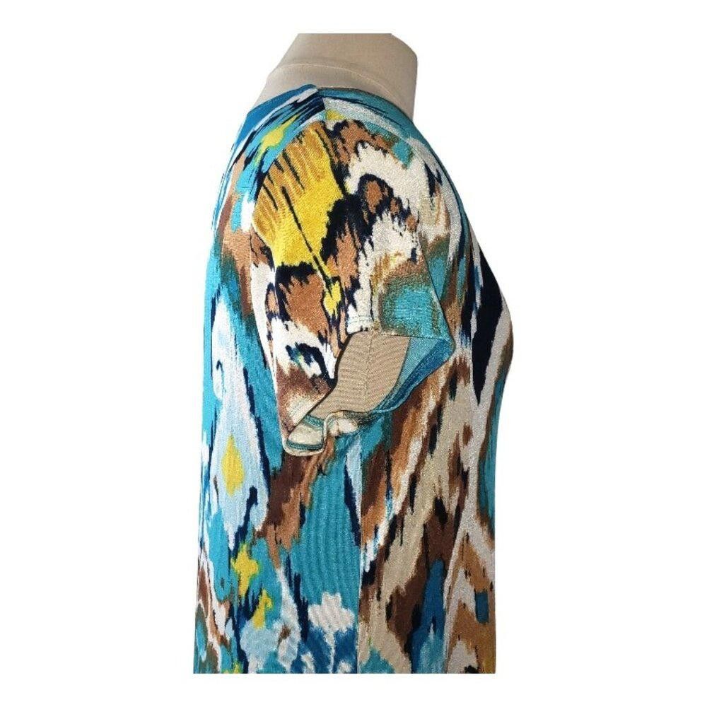Chicos CT1580 Chico's Travelers Abstract Pattern Maxi Dress Size 1 Size M / US 6-8 / IT 42-44 - 4 Thumbnail