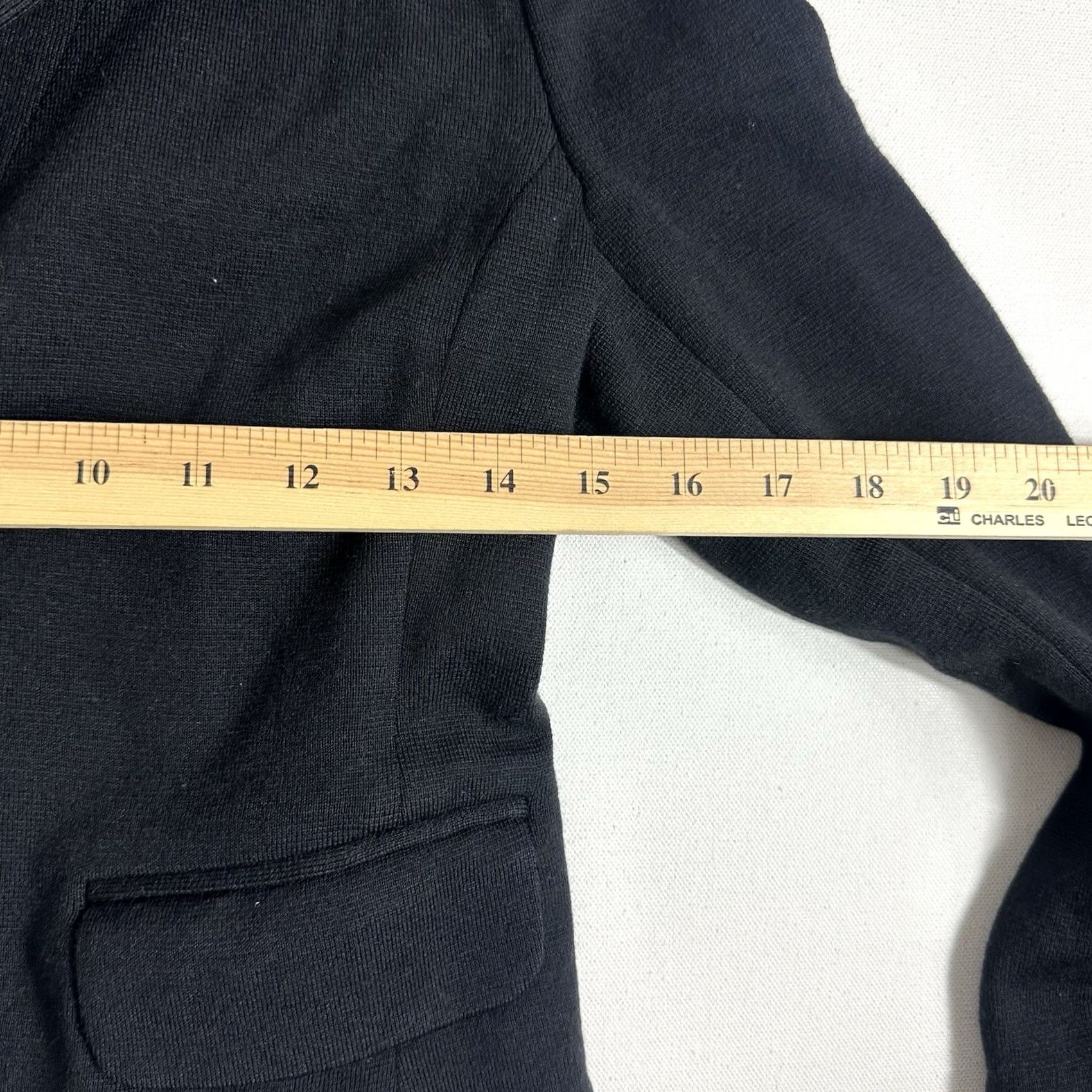 Tory Burch Tory Burch Blazer Womens XS Black Wool Blend Double Pocket Gold Buttons Size XS / US 0-2 / IT 36-38 - 7 Thumbnail