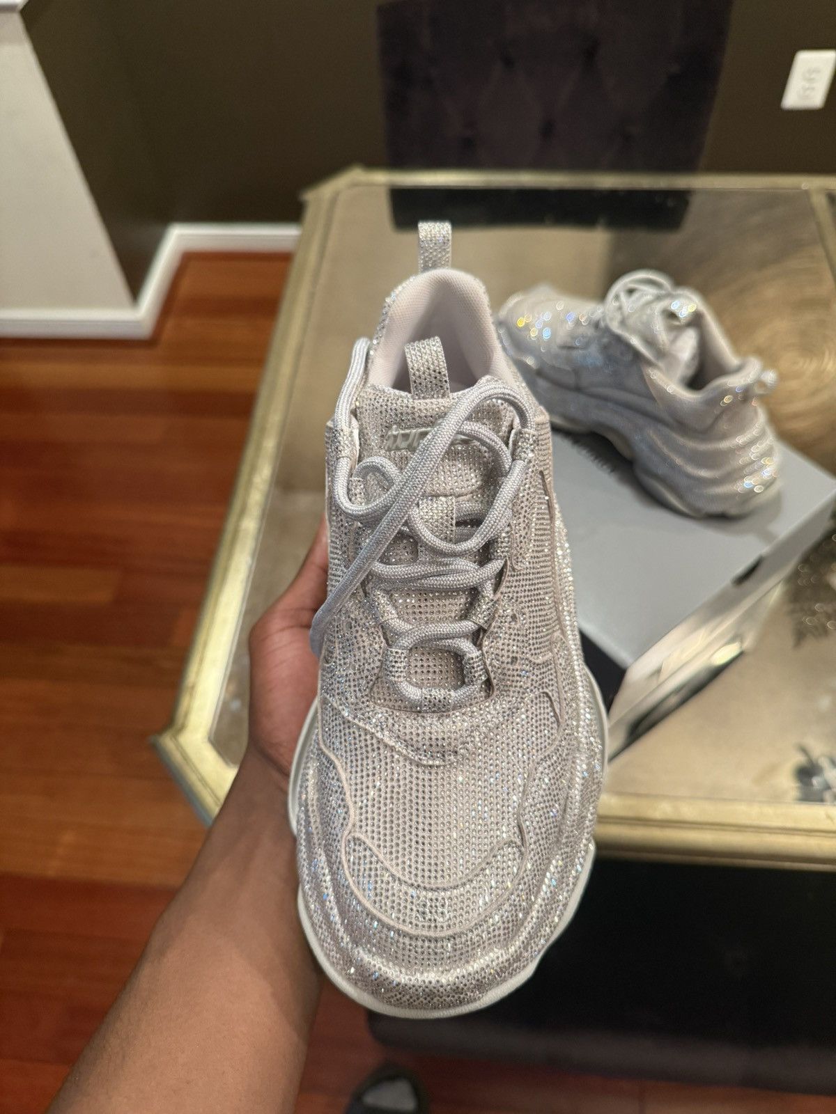 Balenciaga Balenciaga Swarovski Rhinestone Triple S Size US 8 / IT 38 - 3 Thumbnail