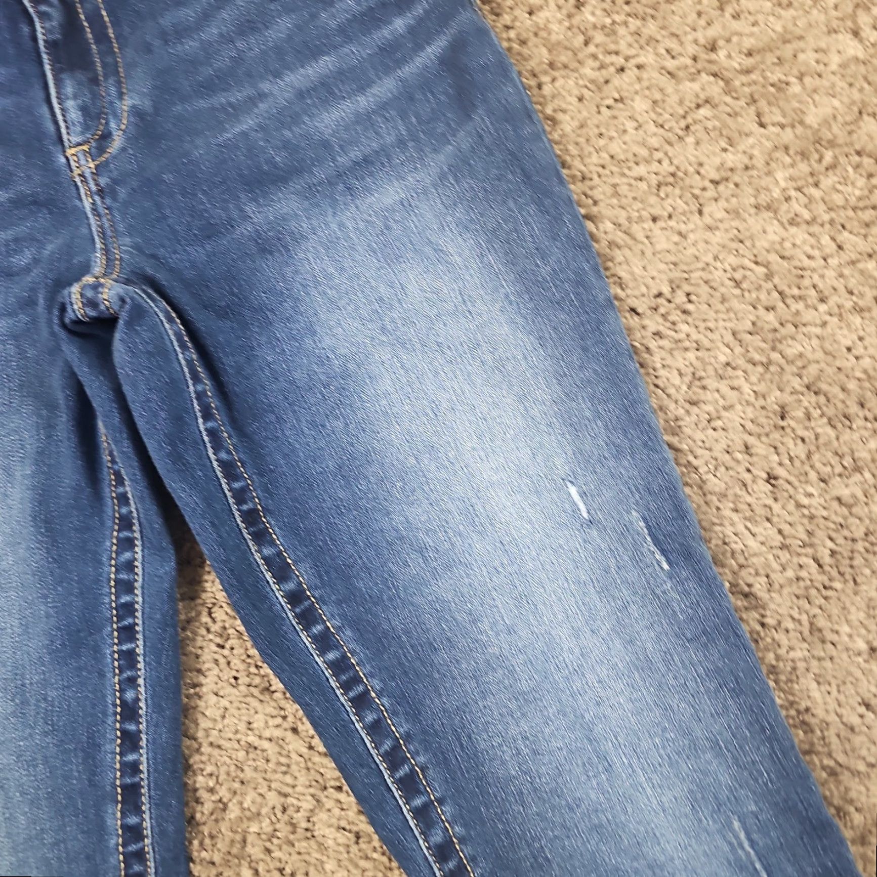 Vintage KUT from the Kloth Jeans Womens 4 Straight Low Rise Dark Wash Distressed Stretch 27x31 Denim Regular Blue - Vintage: No Size 27" / US 4 / IT 40 - 2 Thumbnail