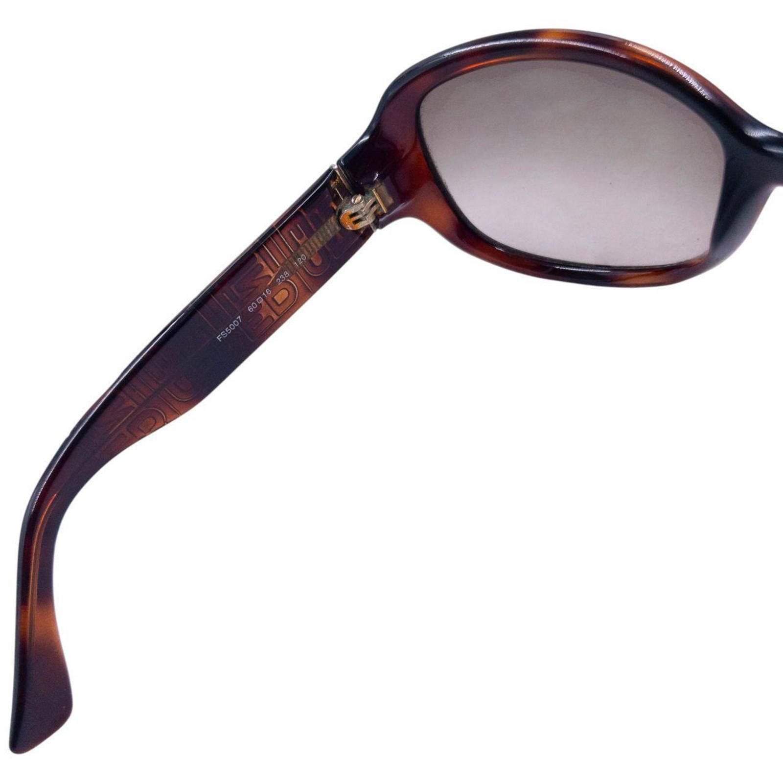 Fendi Vintage Fendi Embossed Monogram Tortoise Shell Sunglasses Size ONE SIZE - 4 Thumbnail