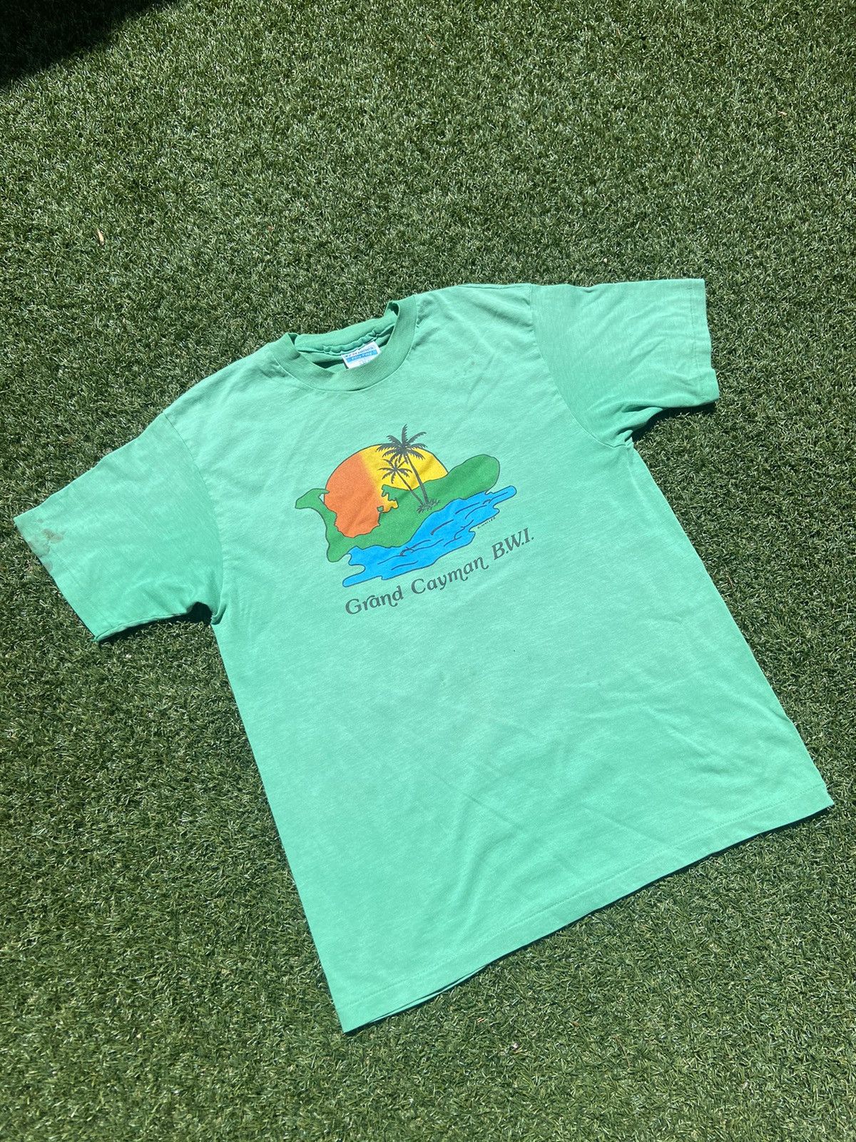 Vintage VTG 80’s Grand Canyon Lite Green Tee Size US L / EU 52-54 / 3 - 2 Thumbnail