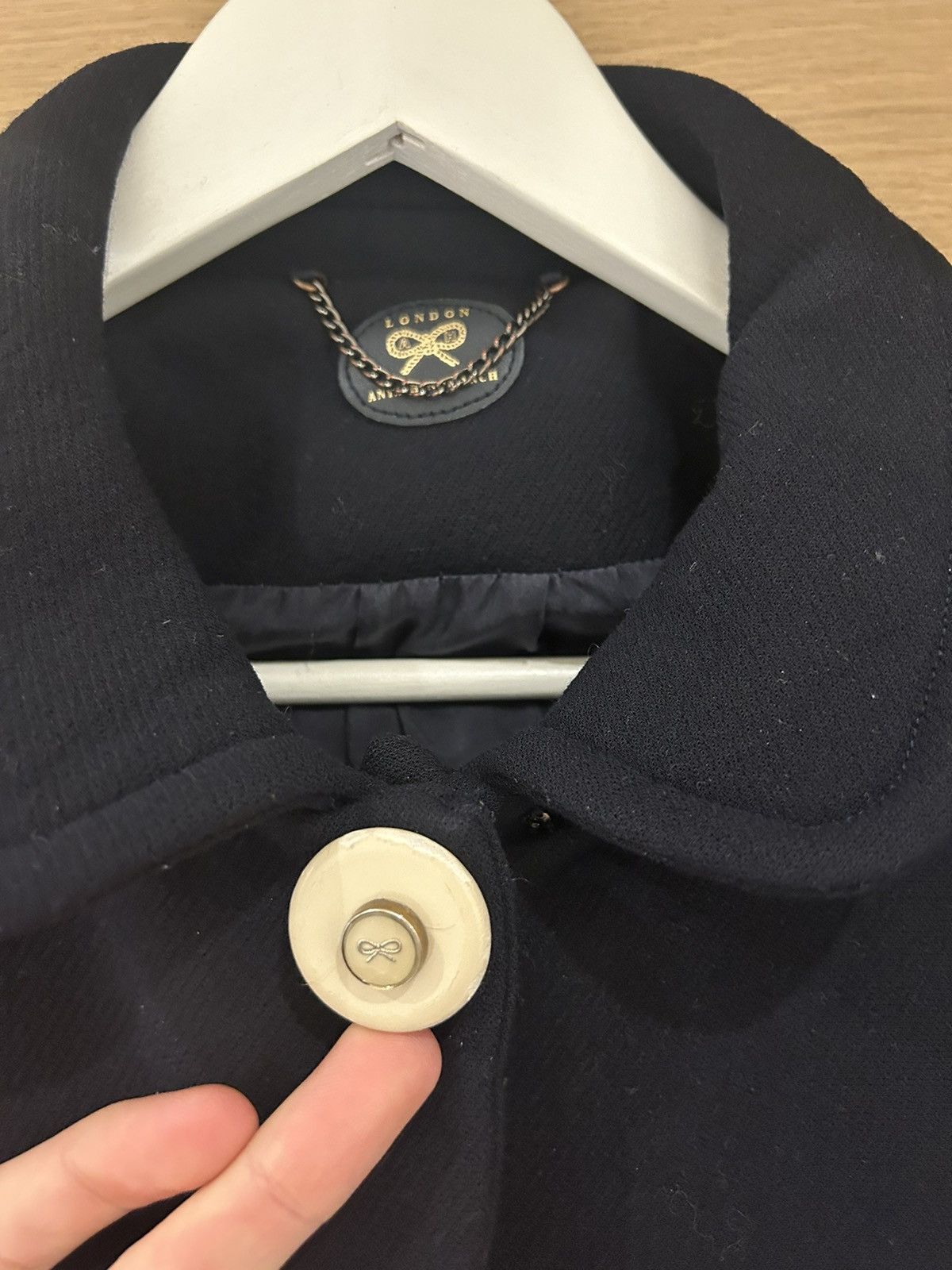 Anya Hindmarch Anya Hindmarch pea coat navy Size M / US 6-8 / IT 42-44 - 2 Thumbnail