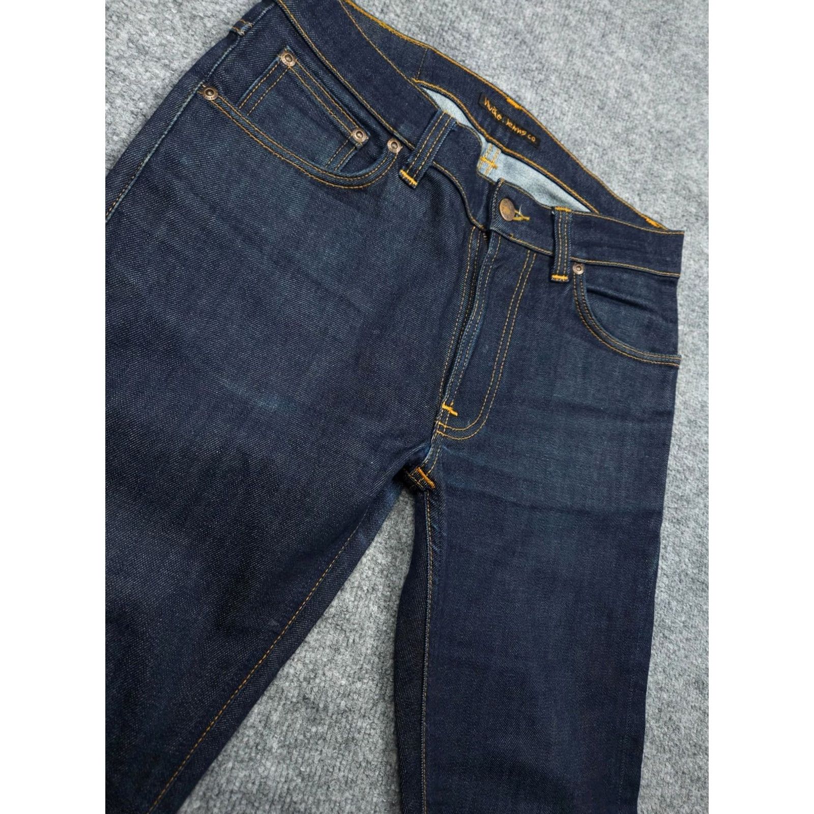Nudie Jeans Nudie Jeans Lean Dean Slim Skinny Jeans 30 x 28 Dark Wash Stretch Regular Men Blue 29x26 EUC Size US 29 - 3 Thumbnail