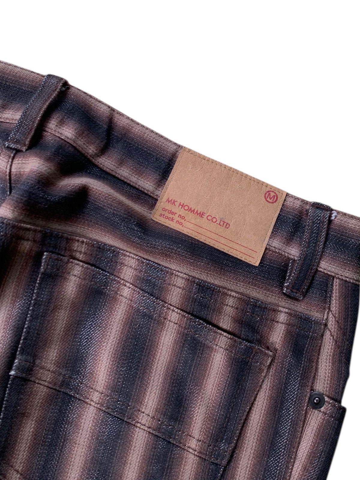 Tornado Mart 2000s Michel klein homme flare striped pants Size US 31 - 5 Thumbnail