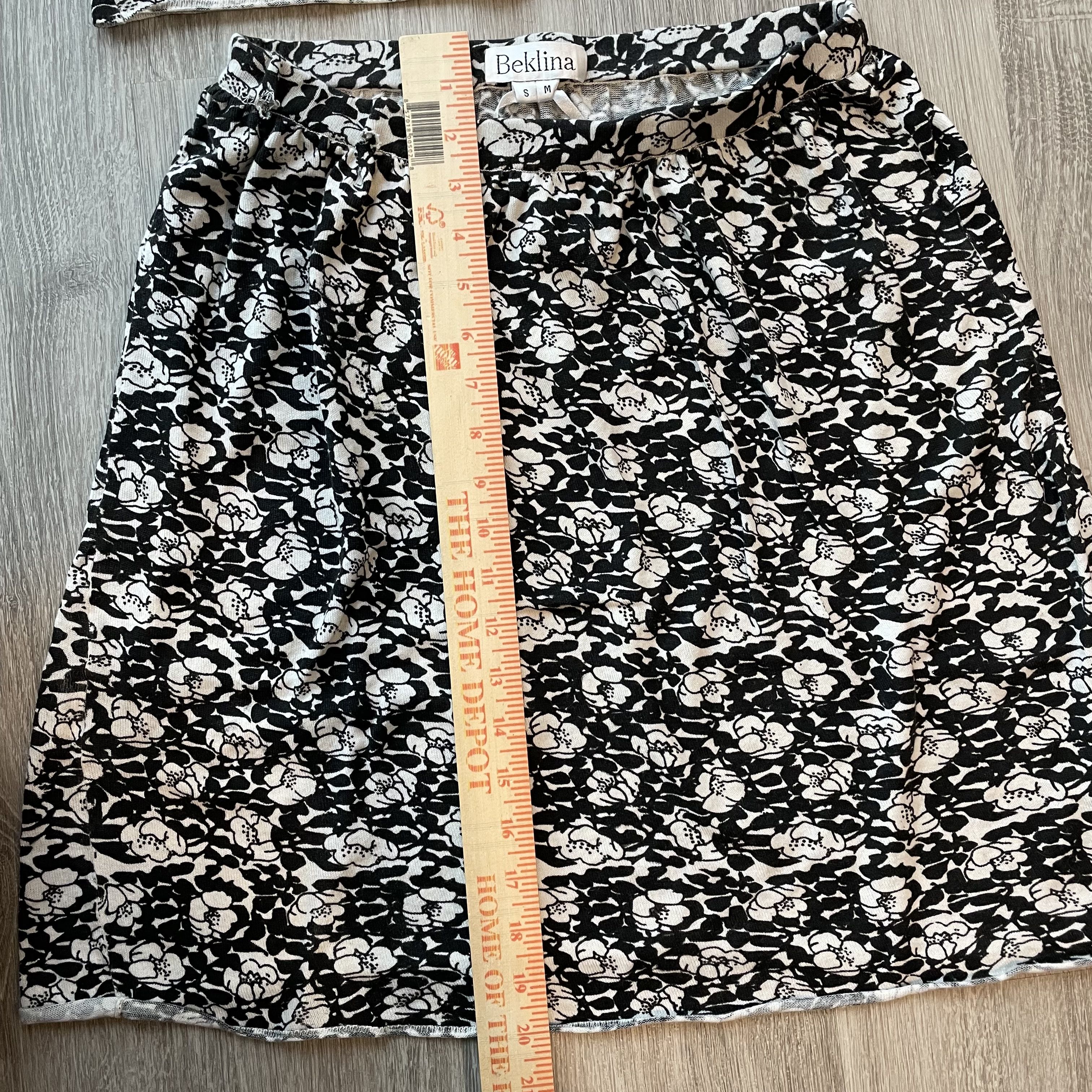 Beklina Beklina Floral Knit Crop Top and Skirt Set Black White S/M Size M / US 6-8 / IT 42-44 - 10 Thumbnail